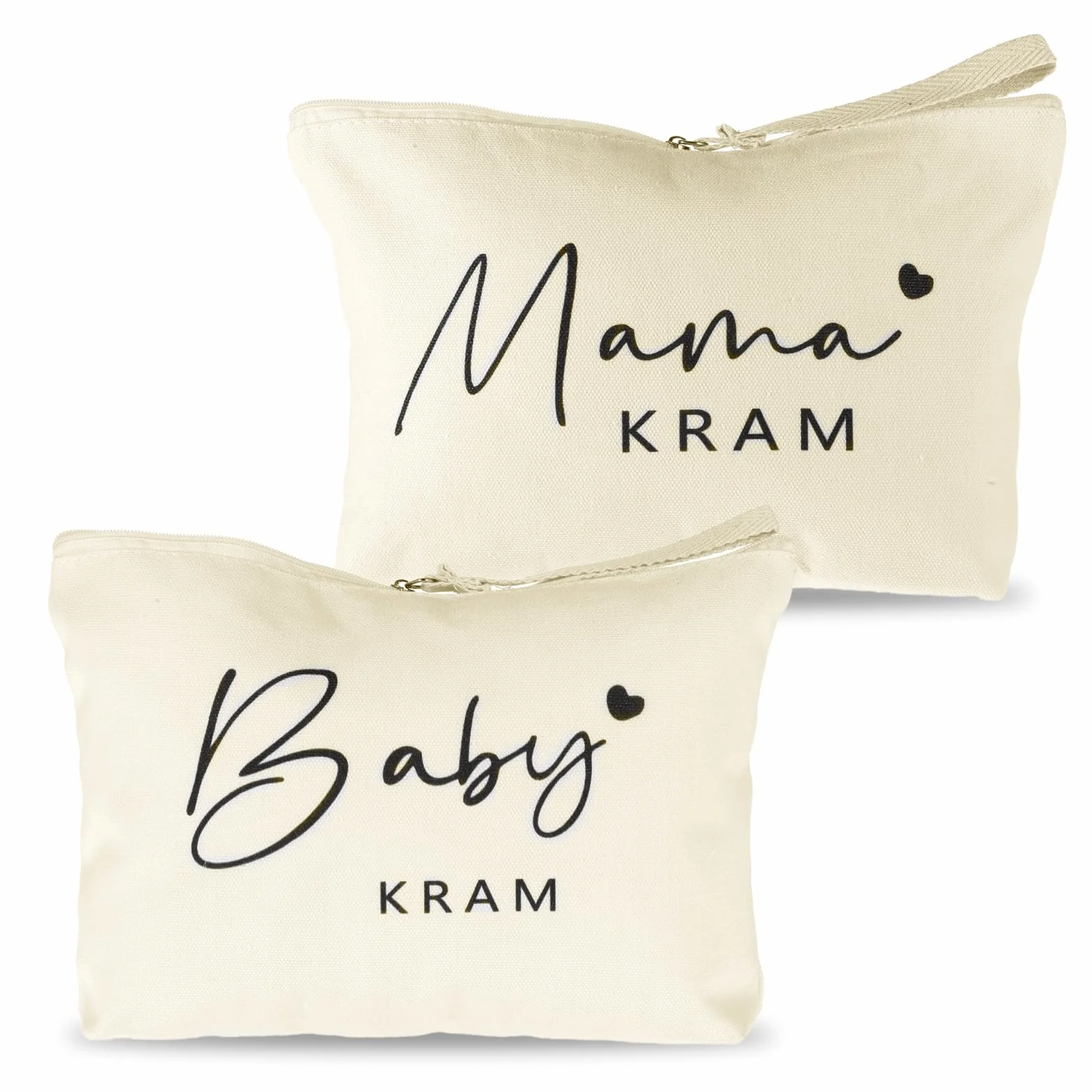 Bewudy 2 sztuki kosmetyczki, dla mamy, dziecka, prezent dla przyszłych matek, z zamkiem błyskawicznym, dla matki, na baby shower, prezent dla kobiet w ciąży