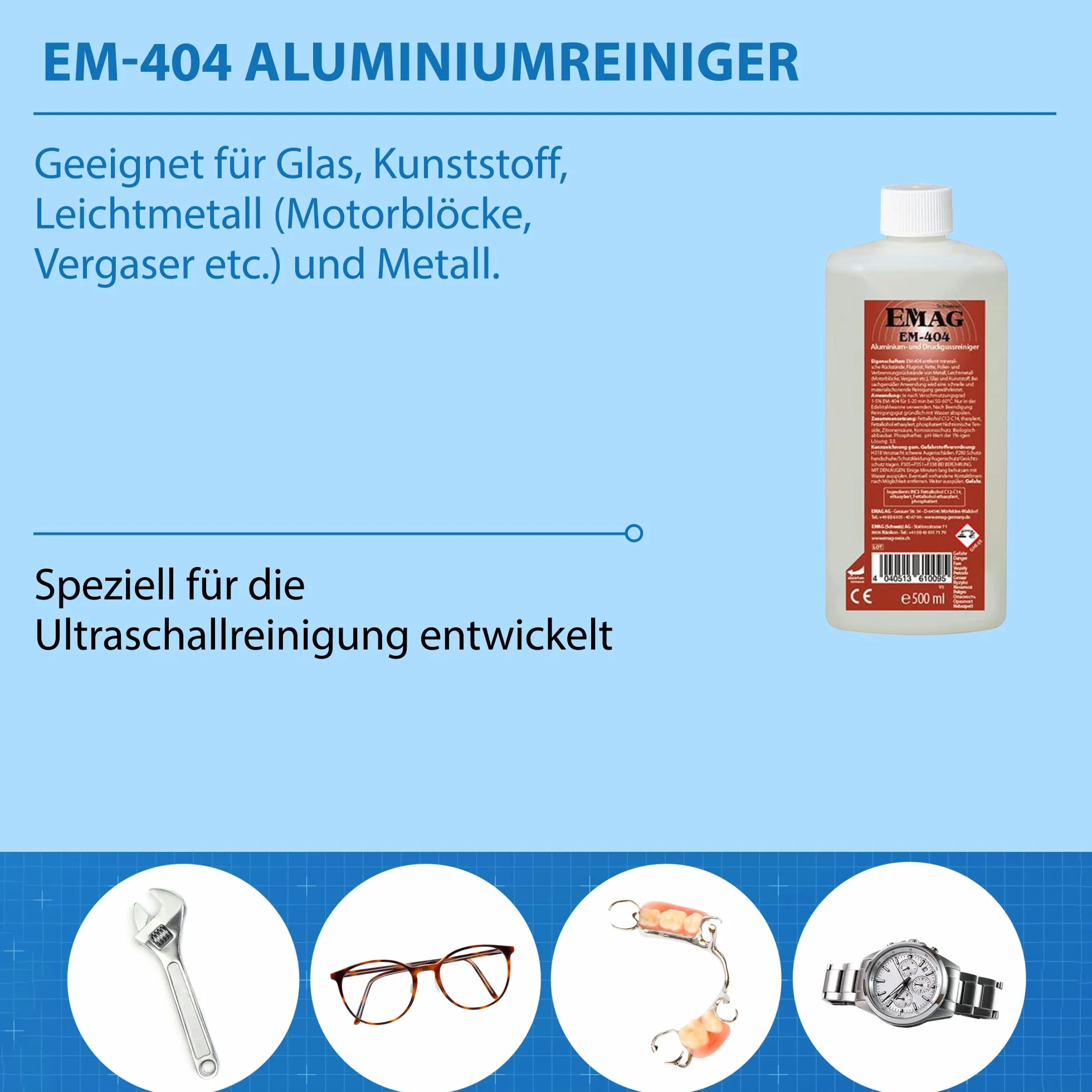 Emag EM404 koncentrat do czyszczenia, mineralny pojemnik na tylną ściankę, 500 ml