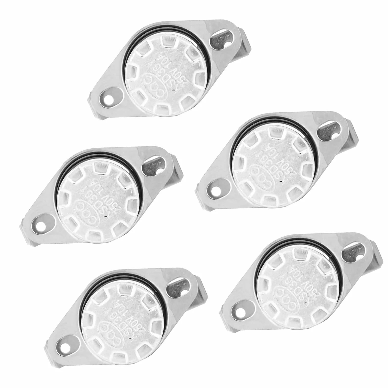 5 Sztuk KSD301 Przełącznik Temperatury Termostat Termiczny 250V 10A 0℃, Czujnik Temperaturowy do Urządzeń Grzewczych, Plastikowy Przełącznik Żelazny