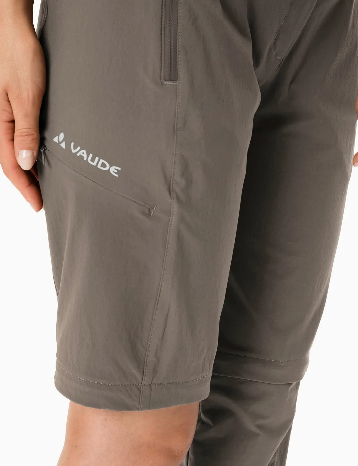 VAUDE Damskie spodnie trekkingowe z odpinanymi nogawkami Farley Stretch III, wodoodporne spodnie outdoorowe, rozciągliwe, oddychające spodnie trekkingowe z gumowym ściągaczem, wygodne, wiatroszczelne i szybkoschnące