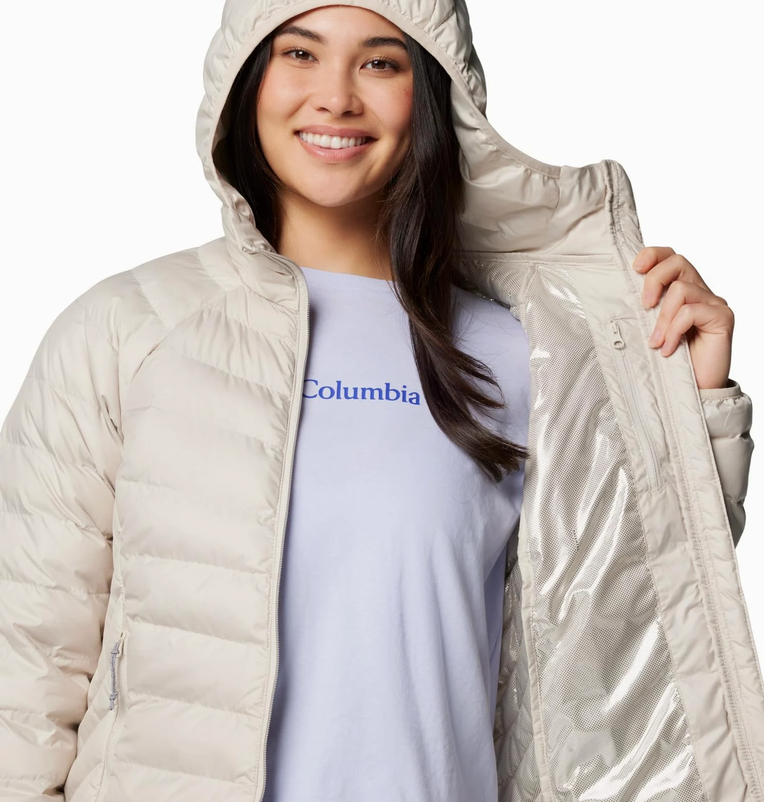 Columbia Powder Lite II damska kurtka z kapturem, kurtka puchowa