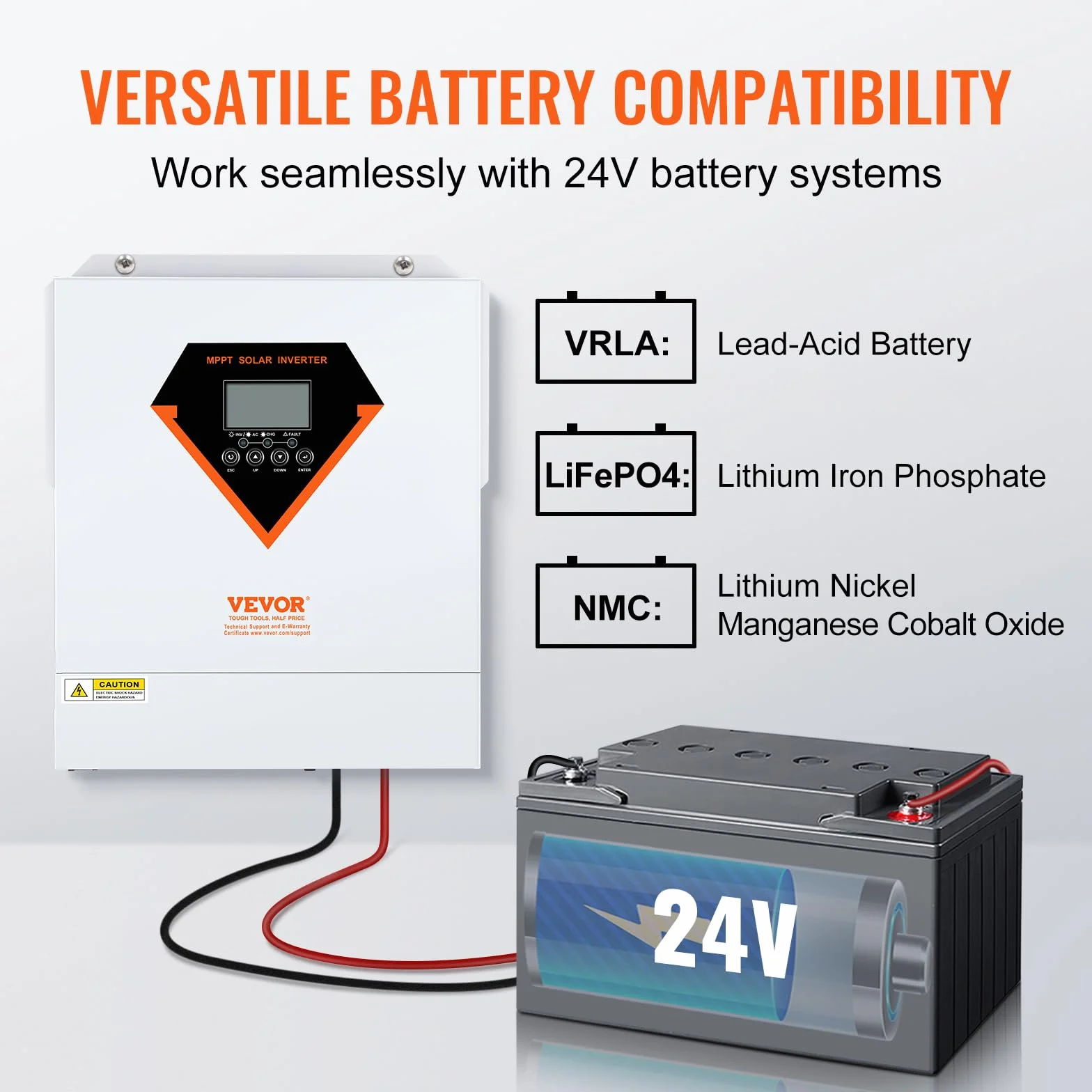 VEVOR Hybrydowy inwerter 3500 W, hybrydowy falownik solarny ładowarka zewnętrzna czysta fala sinusoidalna 230 V AC z wbudowanym kontrolerem ładowania słonecznego MPPT 60 A, ładowanie hybrydowe,