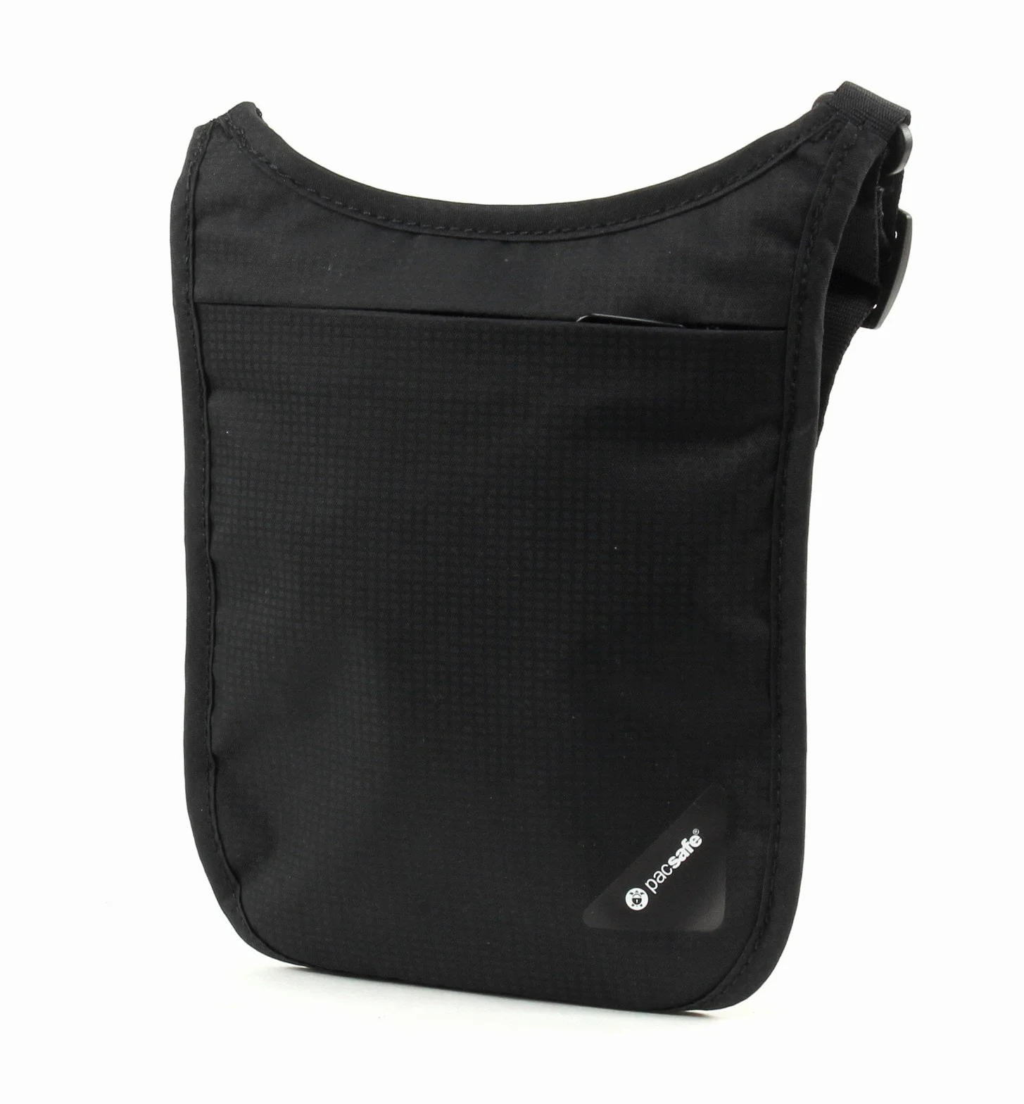 Pacsafe Coversafe V75 Anti-Theft RFID Blokada Torba na szyję, Kolor: czarny, Talla única, torebka na ramię