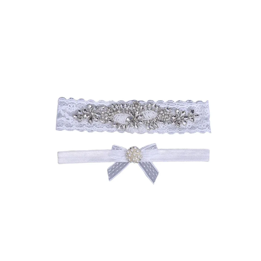 Pas 2 szt. Ślubne ślubne ozdoby do pończoch na nogę perła Rhinestone koronkowa panna młoda ozdoba na nogę pasy do pończoch dla dziewczynek kobiet Ladies