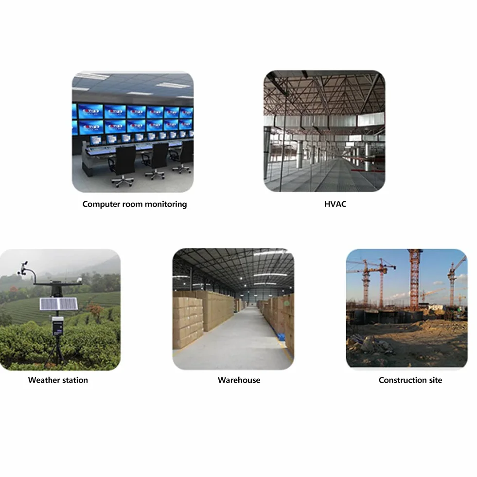 Fafeicy czujnik temperatury i wilgotności, sonda, IP67, wodoszczelna, stal nierdzewna 304, długość przewodu 150 cm, do monitorowania pomieszczeń komputerowych, HVAC, stacji pogodowej ()