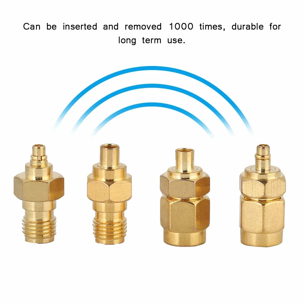 Mmcx Sma Adapter Mmcx Męski na Sma Męski Adapter 4 Sztuk Niklowany Mosiądz Mmcx na Sma Adapter 50Ohm Impedancja dla Anteny Radiowej