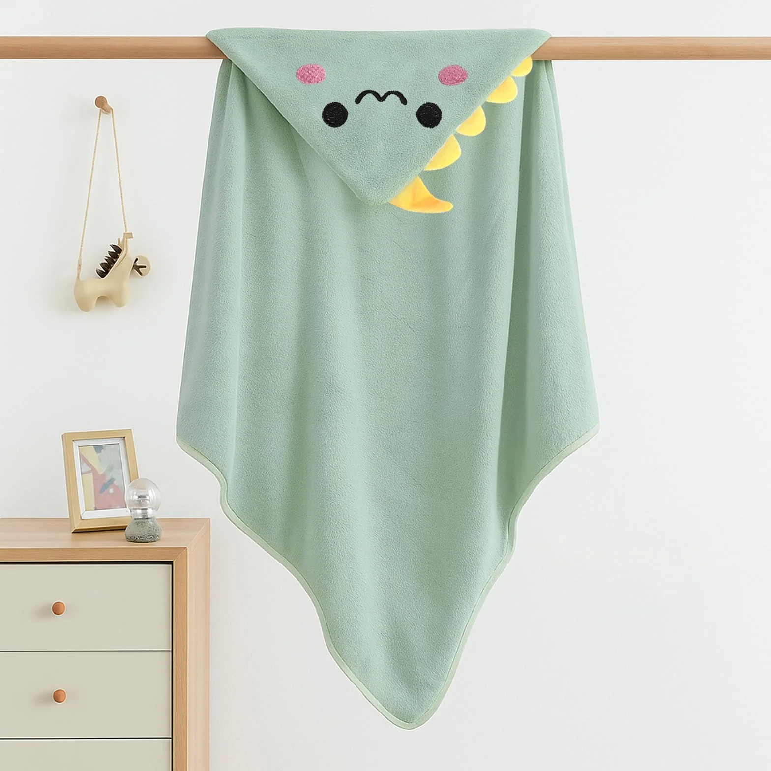 Ręcznik z kapturem dla niemowląt 80x80cm - Miękki i chłonny ręcznik do kąpieli dla niemowląt z kapturem z płatka koralowego - Duży ręcznik kąpielowy dla noworodków i małych dzieci do kąpieli i