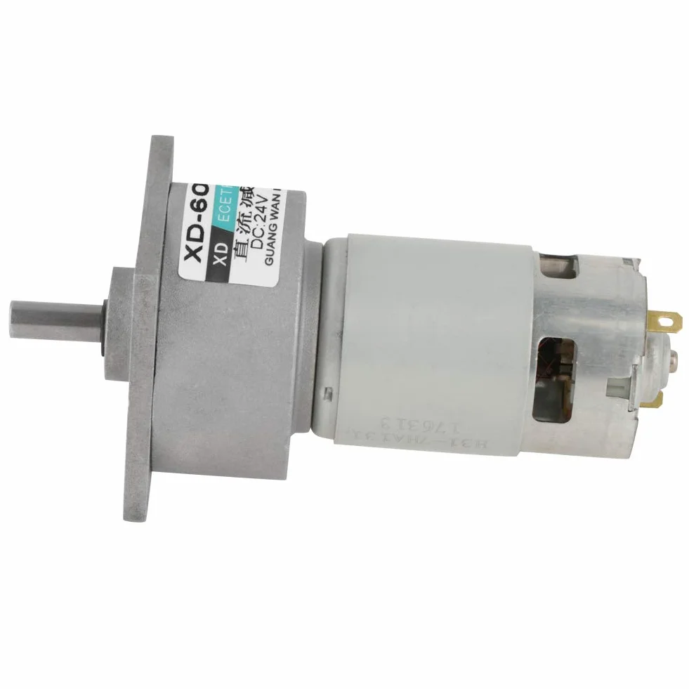 DC12V/24V 35W Mini metalowy silnik z regulowaną prędkością prądu stałego duży moment obrotowy CW/CCW XD-GA775(24V 50 obr./min)