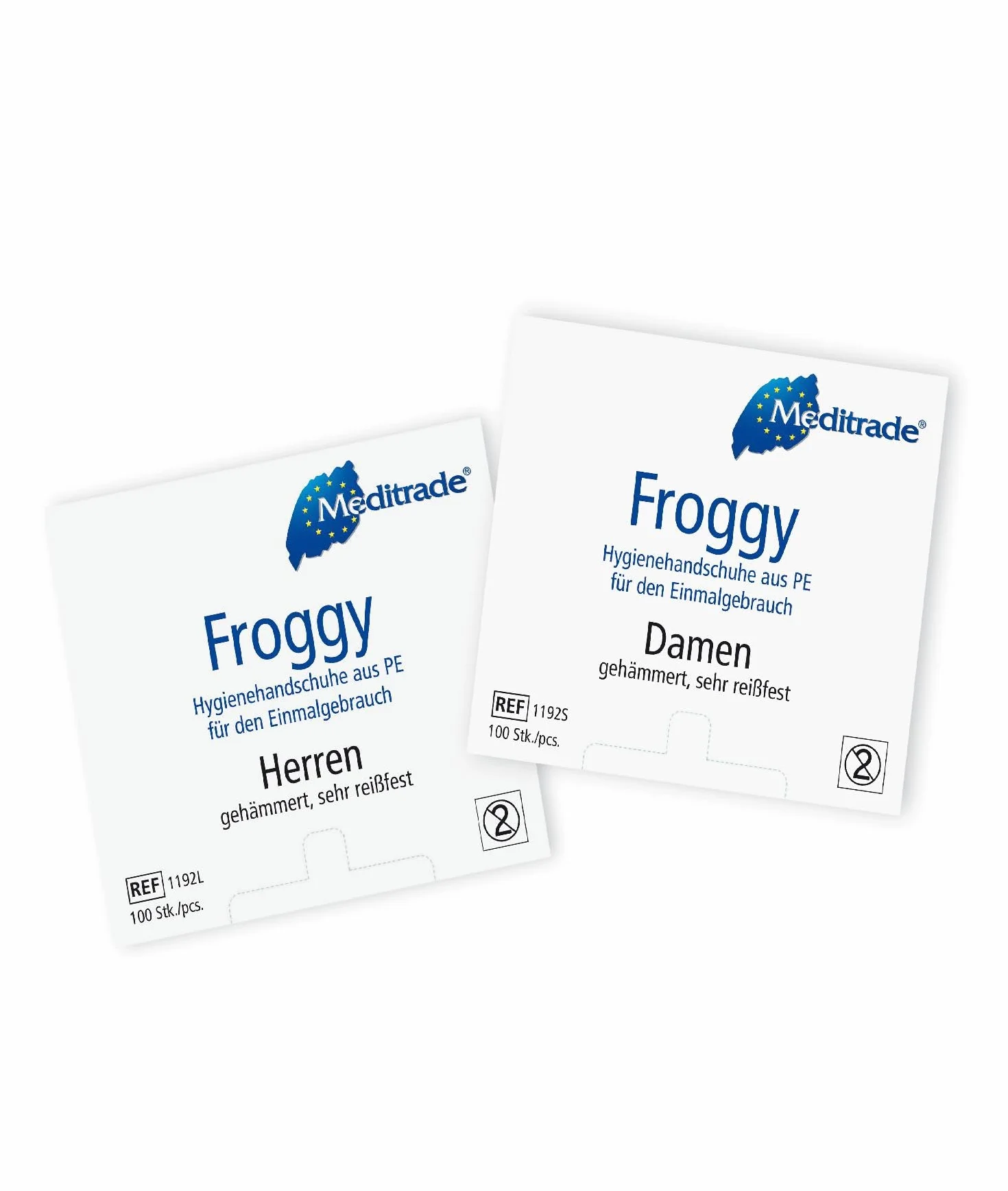 Froggy Higieniczne męskie rękawice foliowe, polietylenowe, 100 sztuk