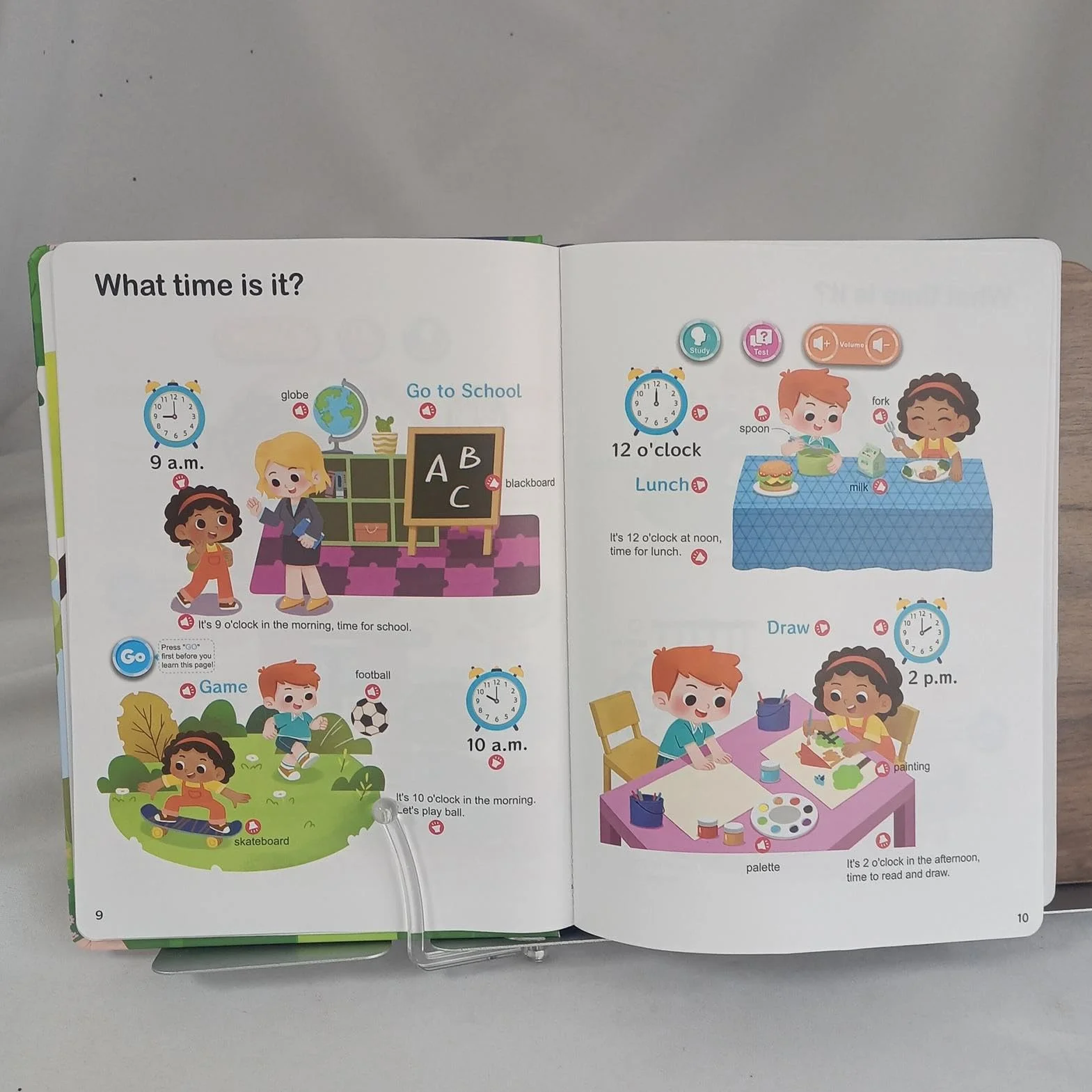 Talking Word Book , Educational Interactive Books, English Words Learning Tool, Fun Sound Learning Toy, Language Development Aid for Children, Preschoolers, 7.8x10.55 inches