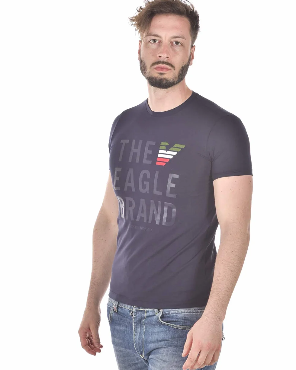 Emporio Armani Koszulka męska Niebieski T-Shirt