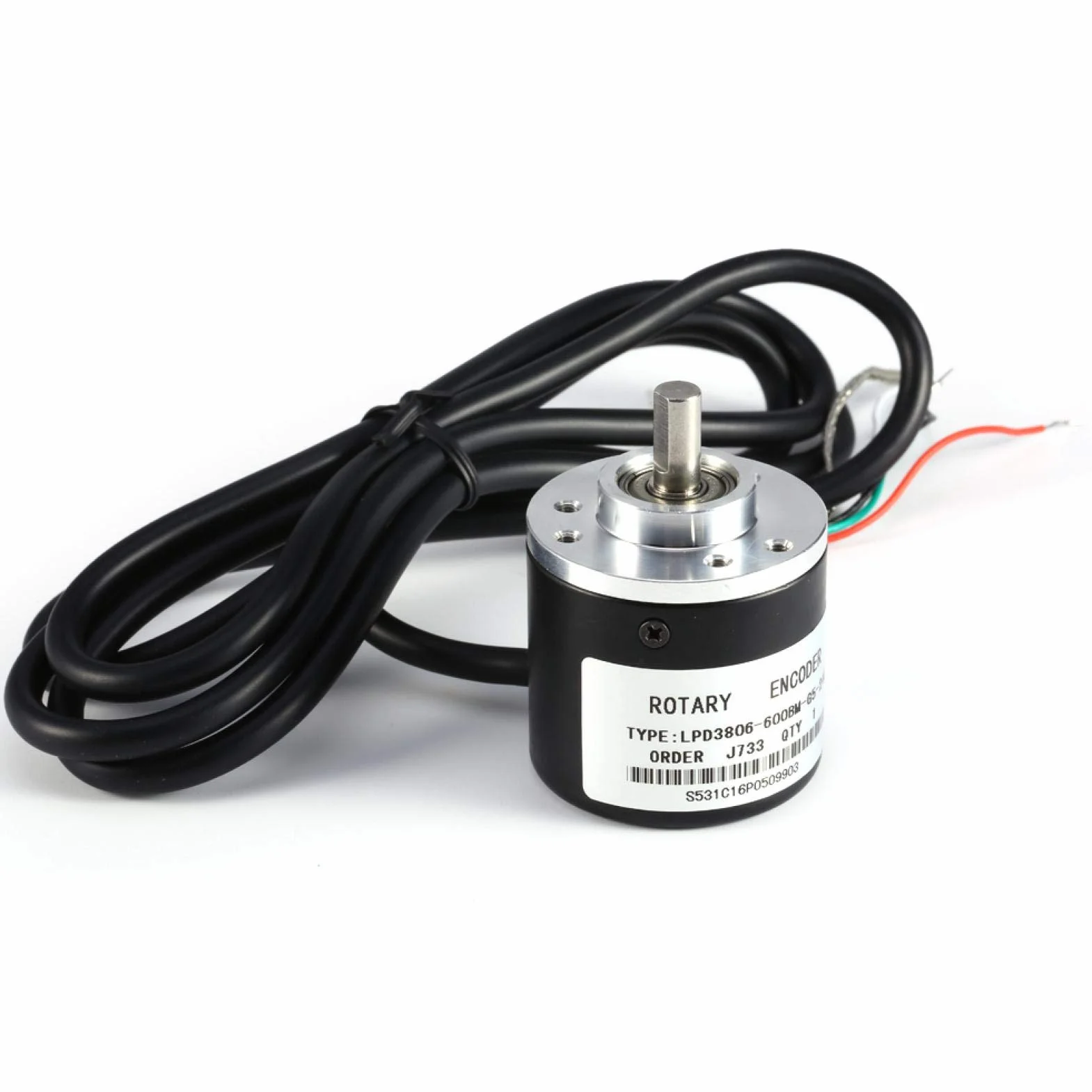 600P/R inspekcyjny koder obrotowy, fotoelektryczny koder rotacyjny DC 5V-24V AB 2-fazowy fotoelektryczny enkoder wał 6 mm koder szerokie napięcie zasilacze
