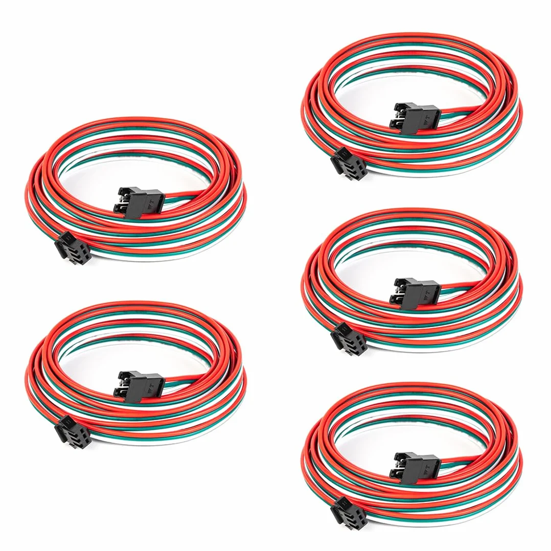 BTF-LIGHTING 3 piny 20AWG JST SM LED złącze 5 sztuk/opakowanie żeńskie złącze męskie z kablem 2 m do WS2812B WS2811 WS2811 WS2814 SK6812 FCOB WS2811 IC Bezszwowa taśma LED, kontroler drutu