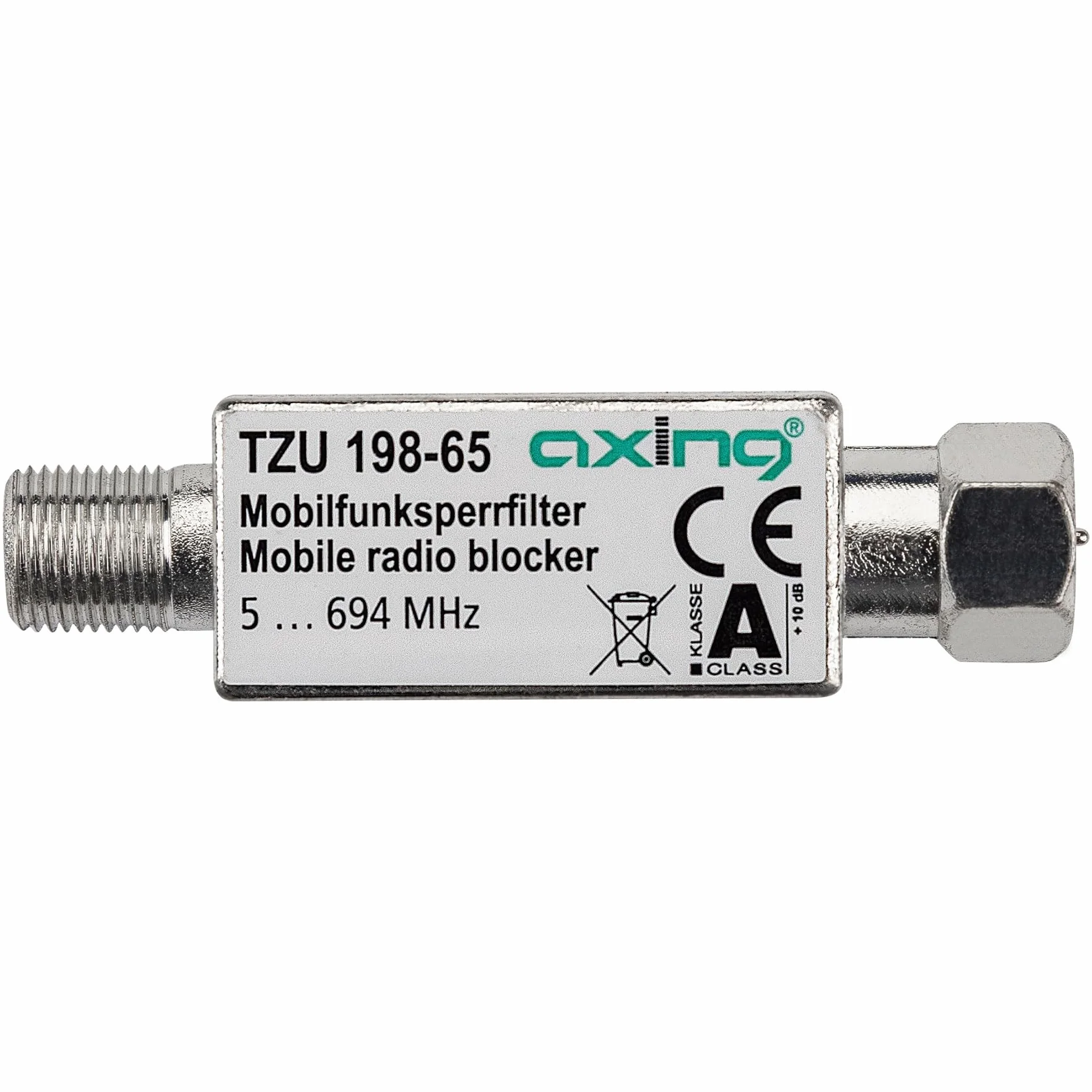 Axing TZU 198-65 filtr blokujący do sieci komórkowej Blok LTE 5G filtr przejściowy 5-694 MHz