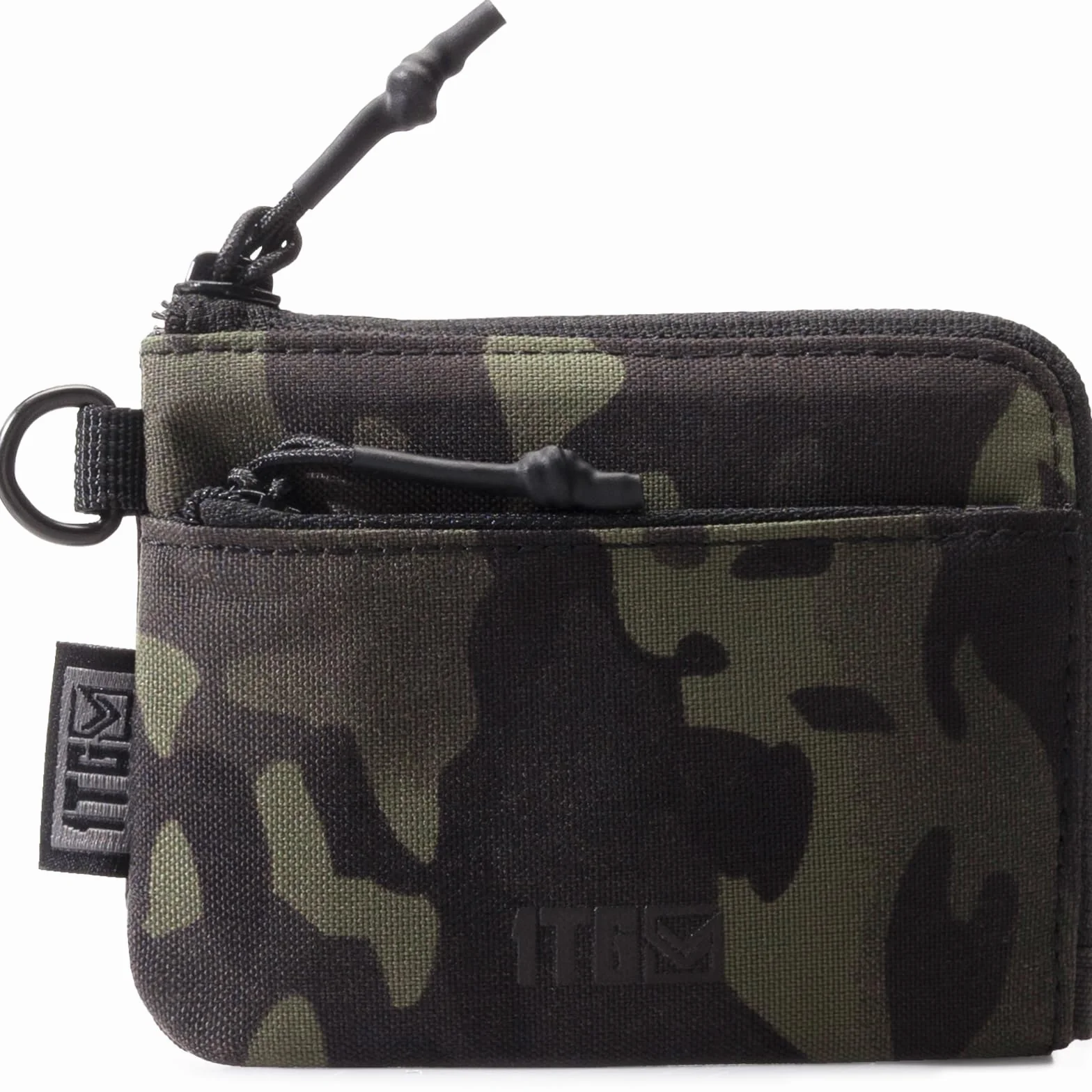 Mały portfel, portmonetka 500D Cordura, mały portfel z zamkiem błyskawicznym, dla mężczyzn i kobiet, Camo czarny, 15*10*5, Nowoczesny