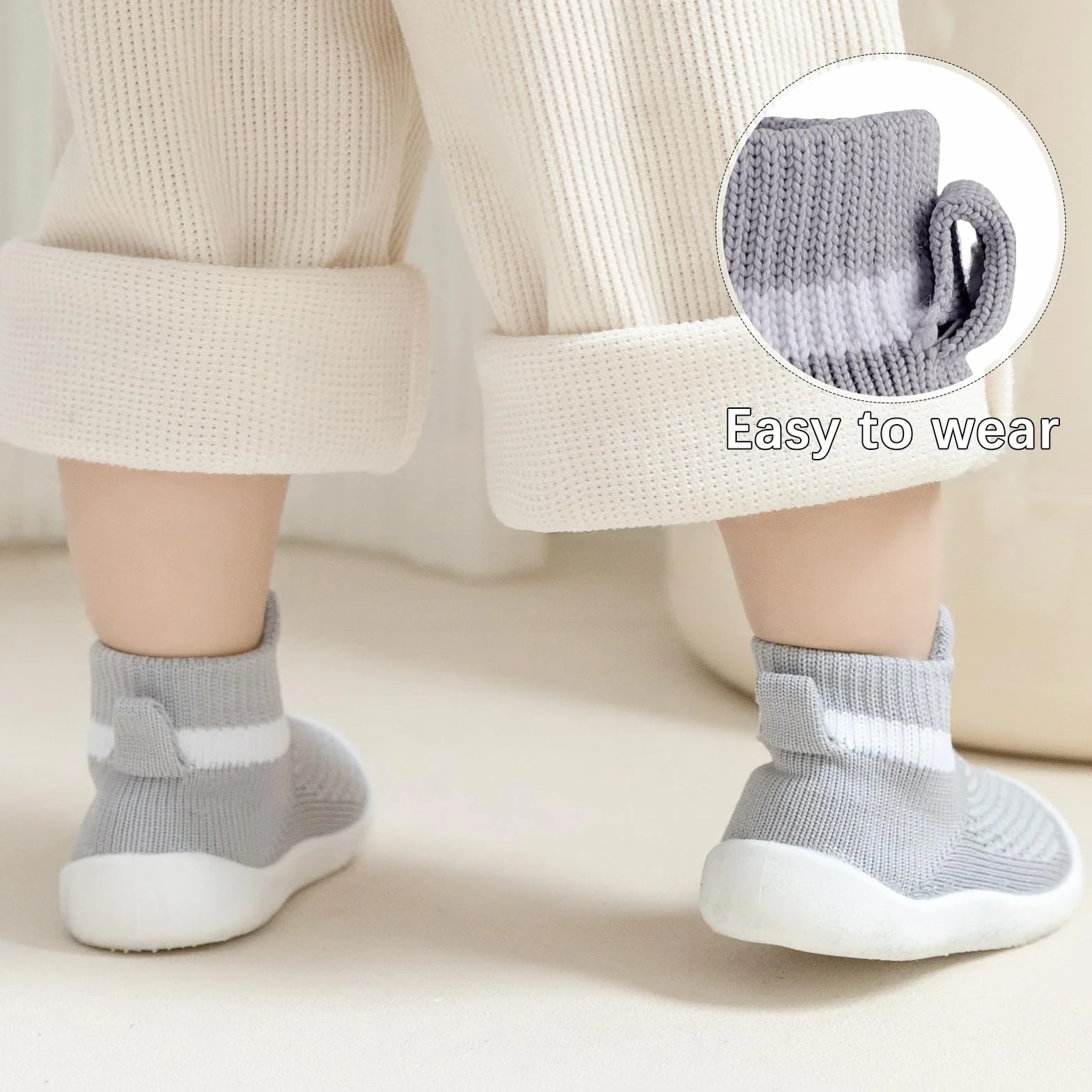 MK MATT KEELY Buty dla niemowląt, buty dziewiarskie, buty dla dzieci, dla dzieci w wieku 6-36 miesięcy, z antypoślizgową gumową podeszwą