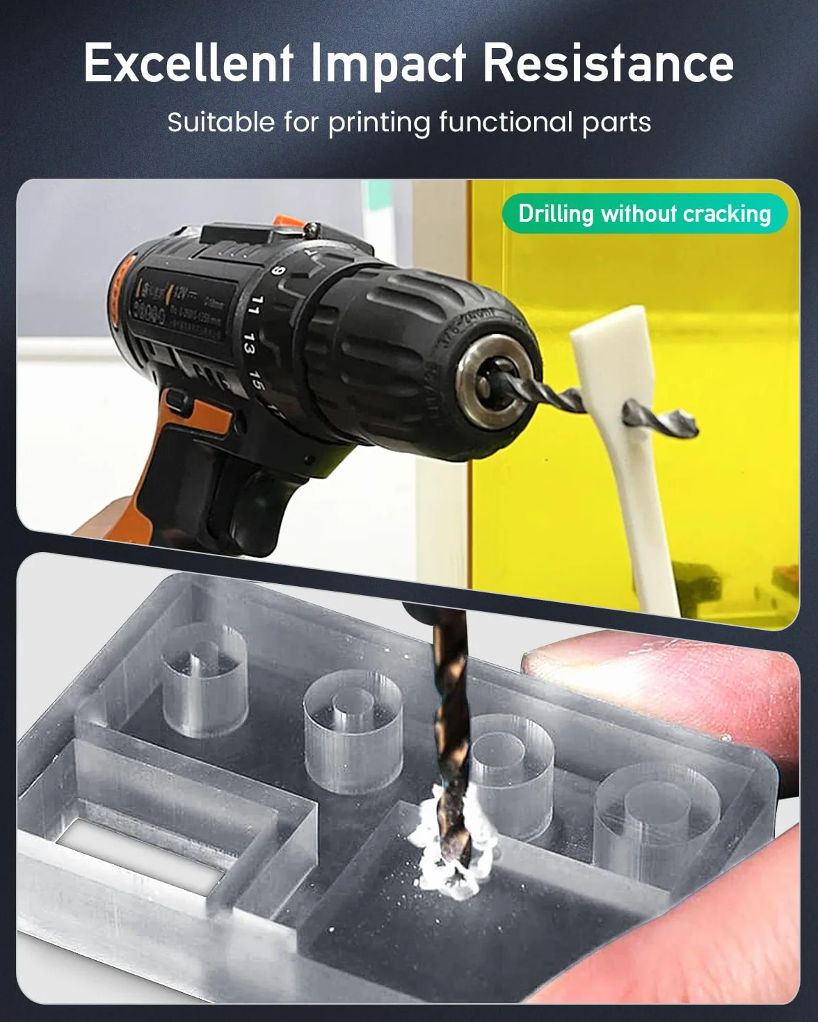 SUNLU ABS-Like standardowa fotopolimerowa żywica do drukarki 3D, 2 kg, 405 nm, utwardzana promieniowaniem UV, do druku 3D LCD/DLP/SLA, nietłukąca się i wysoka precyzja, szara 2000 g