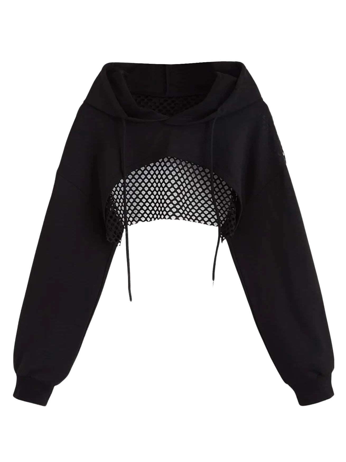 GORGLITTER Damska bluza z kapturem Super Crop Sports, Jednokolorowy, Pomarańczowy, M, L