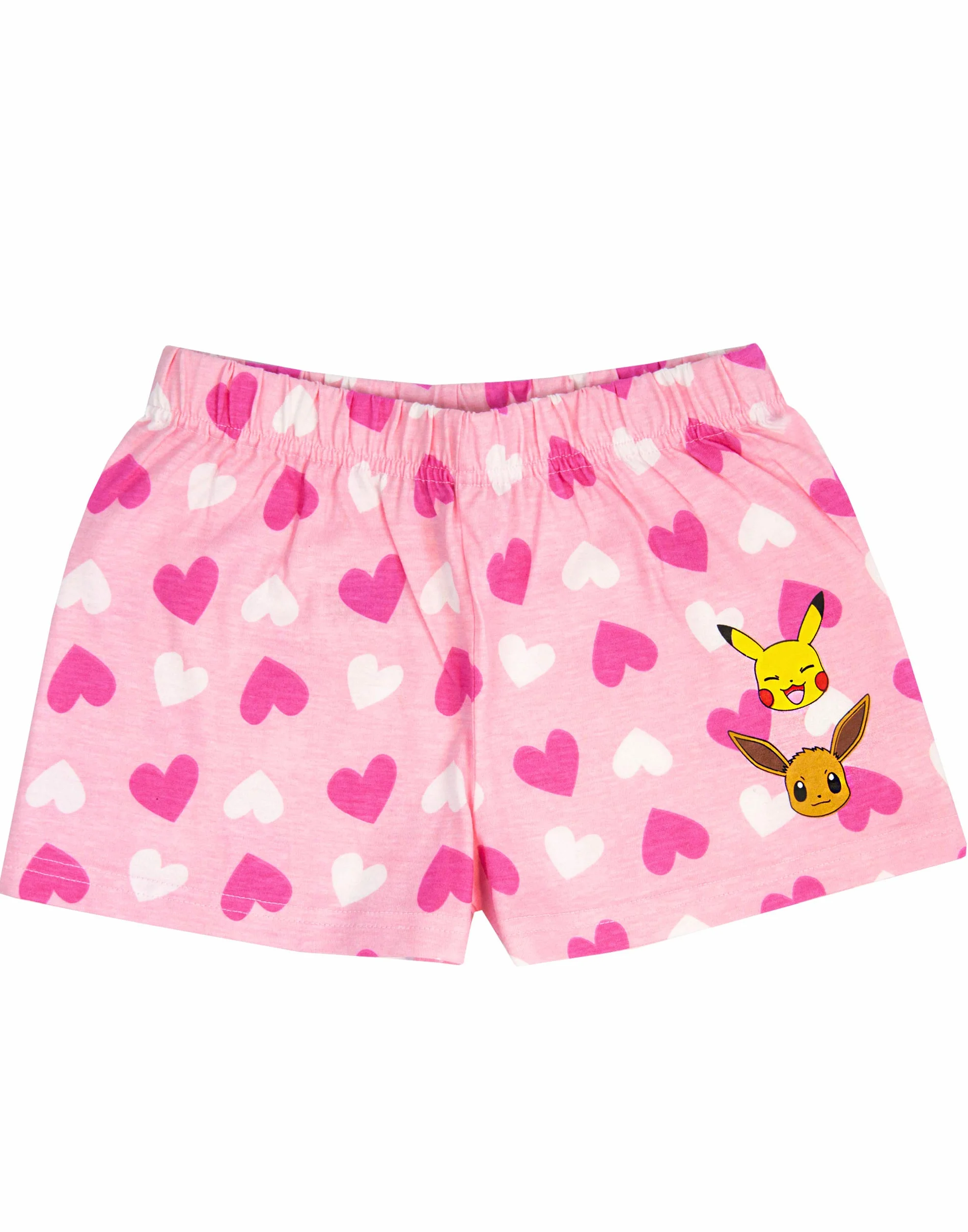 Piżama Pokemon Pikachu & Eevee Rękaw z falbanką Długie LUB krótkie nogi Dziewczyny PJs