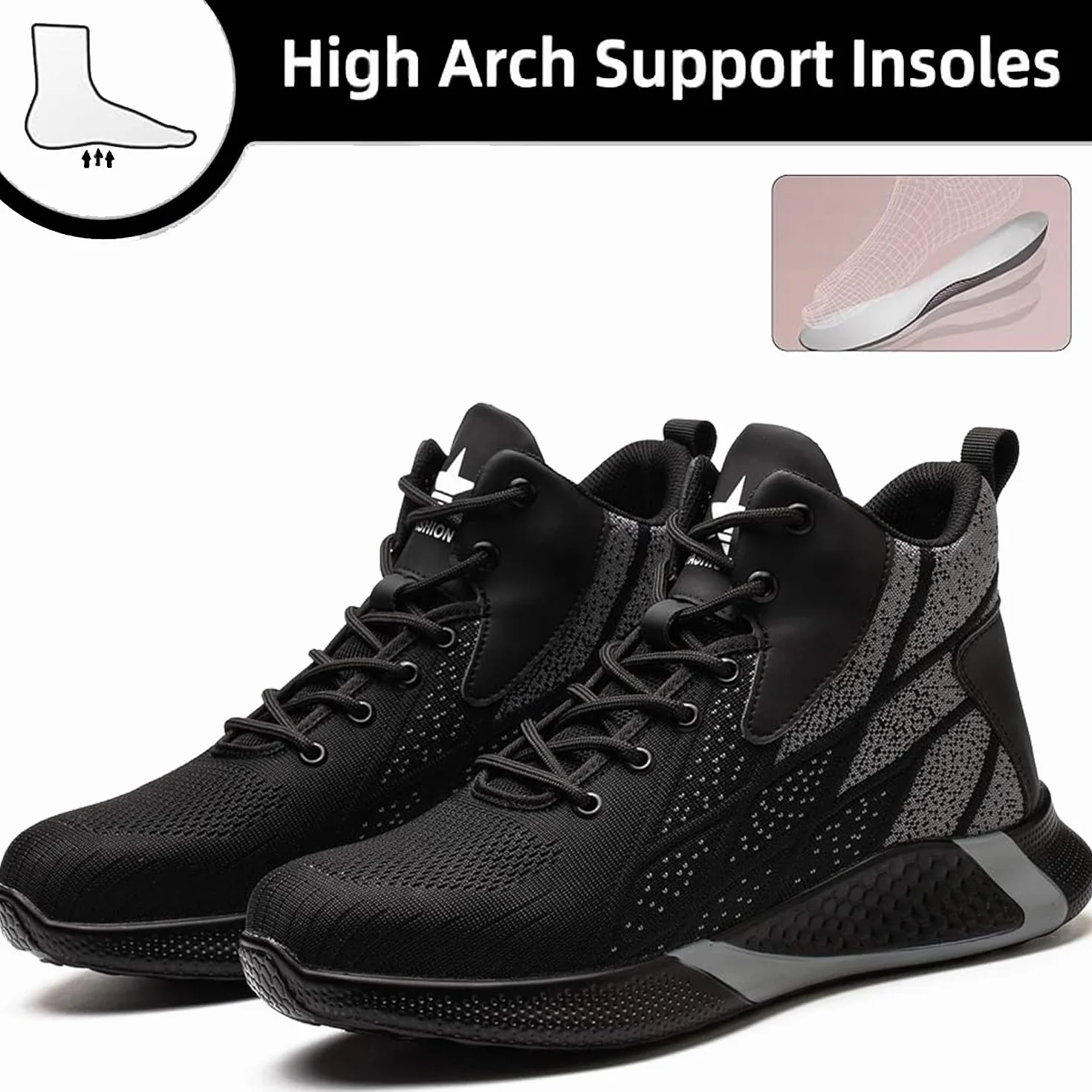 Buty ochronne S3 stalowe noski lekkie oddychające obuwie robocze