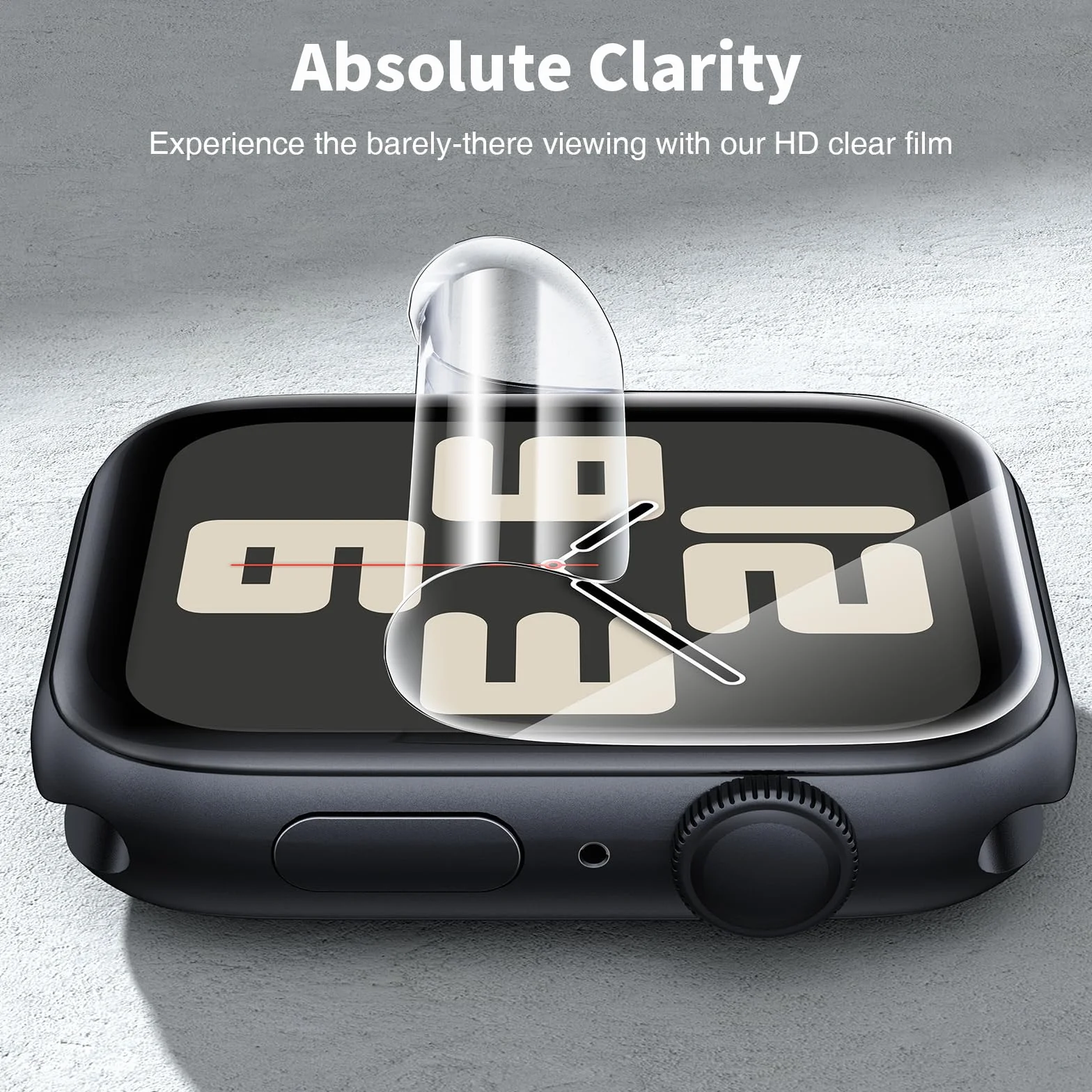 LK 8 sztuk folii ochronnej do Apple Watch Series SE3/SE2/SE/6/5/4 44 mm folia ochronna na wyświetlacz, pełne pokrycie, bez pęcherzyków powietrza, pełne pokrycie, wysoka jakość HD, elastyczna i odporna