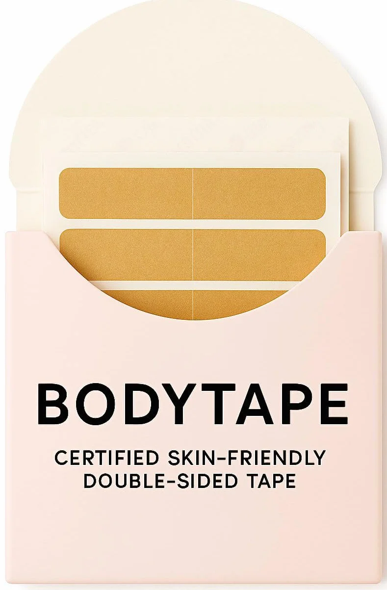 Dpm tape - Body Tape - Przezroczysta dwustronna taśma klejąca na dekolty, paski na ramię i odzież, hipoalergiczna z certyfikatem ISO, bez pozostałości, przenośna, 40 sztuk