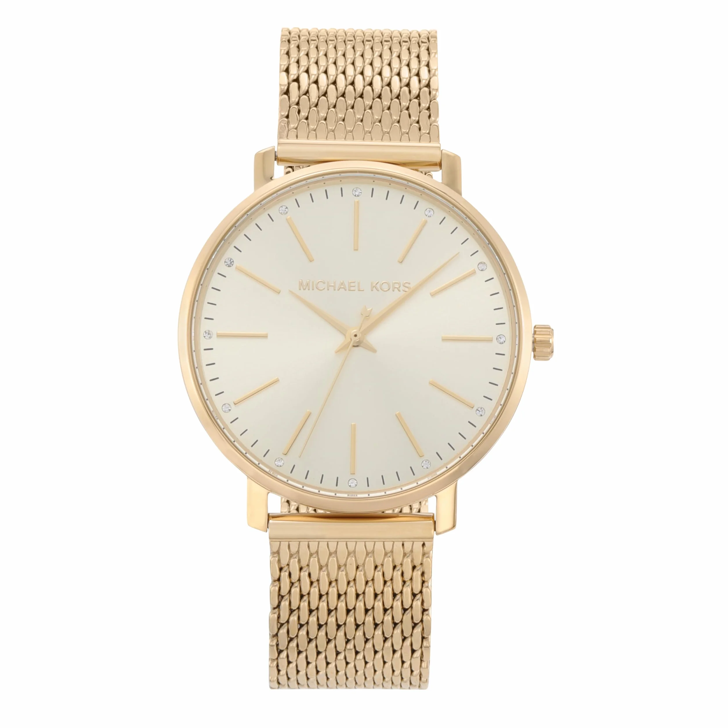 Michael Kors Damski Zegarek Pyper, kwarcowy z trójwskazówkowym mechanizmem, z paskiem ze stali nierdzewnej lub stopu metali