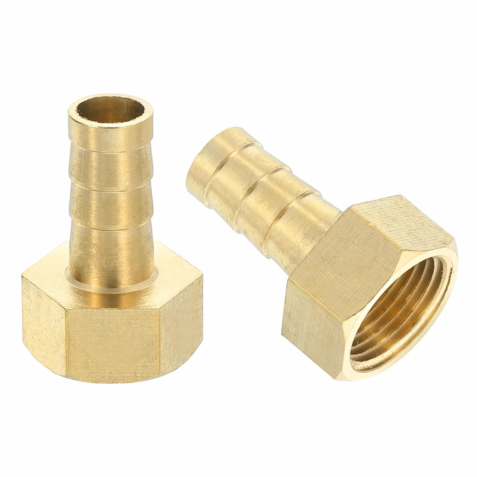 QUARKZMAN 2 sztuki mosiężnych króćców do węża, 3/8" x G 3/8 żeńskie mosiężne króćce do węża, adapter z taśmą do łączenia rur, urządzeń mechanicznych, urządzeń sanitarnych