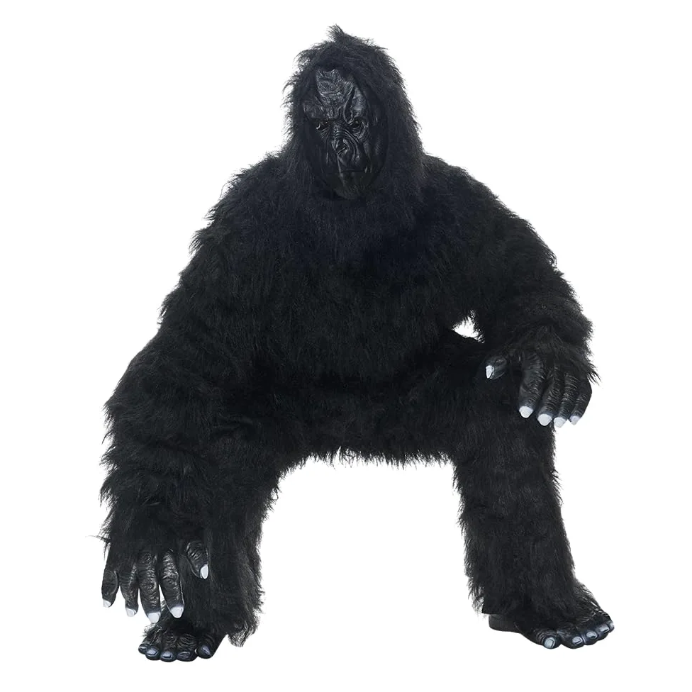 EraSpooky Kostium goryla dla dorosłych na Halloween, męskie, realistyczne, okrutne szympansy, kostiumy cosplay