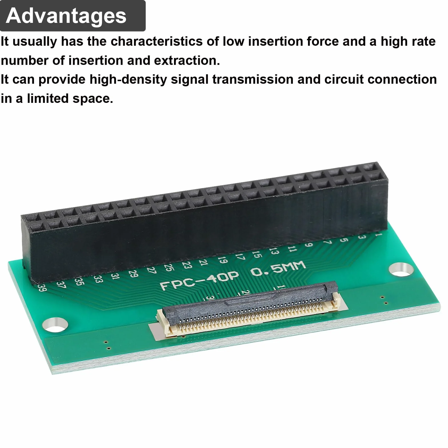 QUARKZMAN FFC FPC Connector Board 40 pinów, 0,5 mm, 2,54 mm na 1,0 mm, 2,54 mm, PCB, płyta konwerterowa do odtwarzaczy DVD, aparatów cyfrowych, laptopów