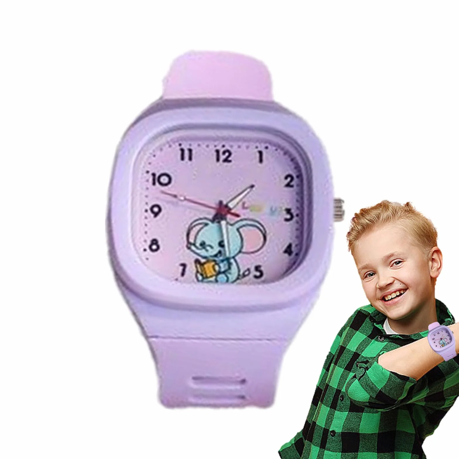 Return Cartoon Digital Watch - Sports Luminous Square Watch dla studentów | Wodoodporny cyfrowy zegarek z kreskówką dla dzieci, kwadratowy świecący zegarek dla dzieci