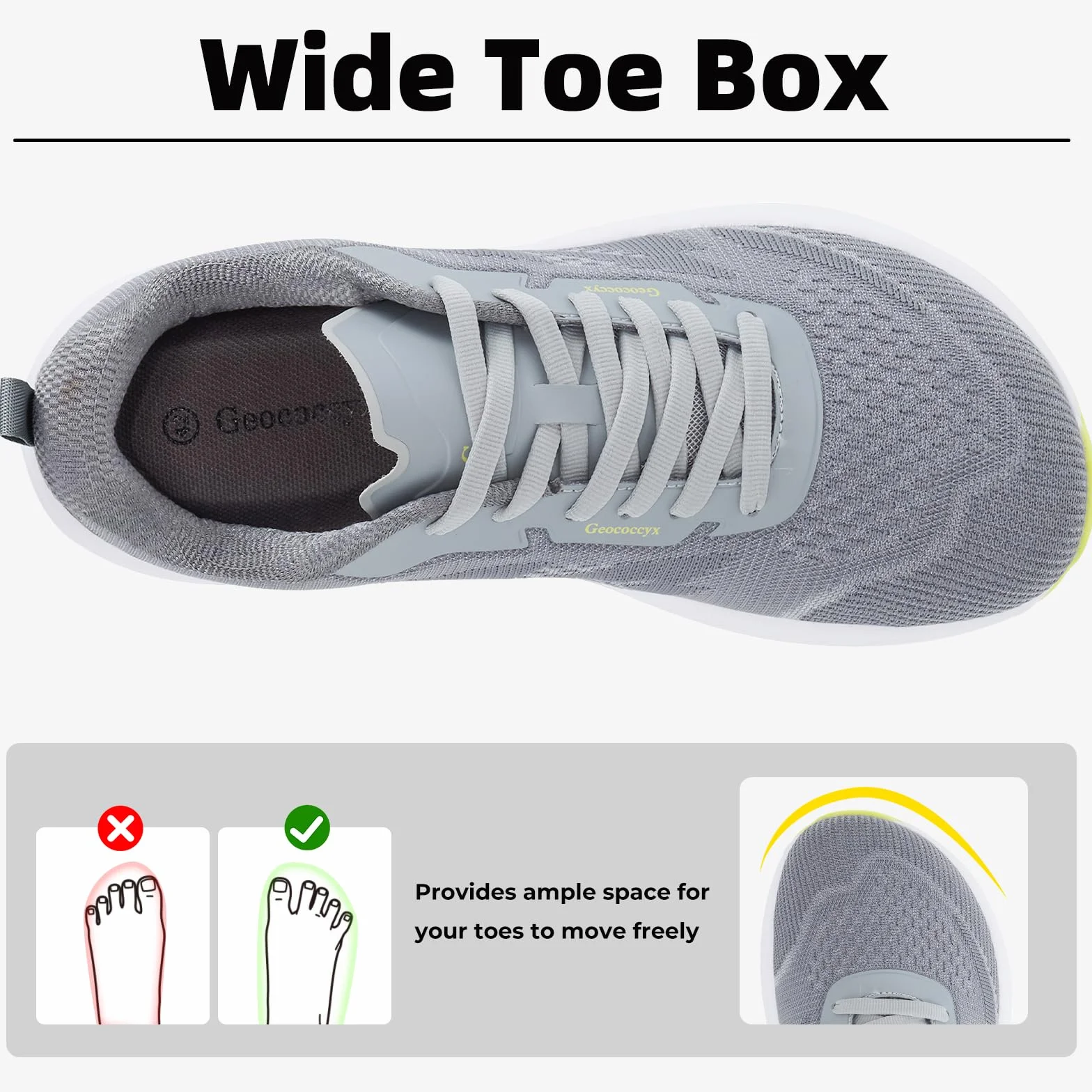 Buty sportowe męskie szerokie palce oddychające antypoślizgowe