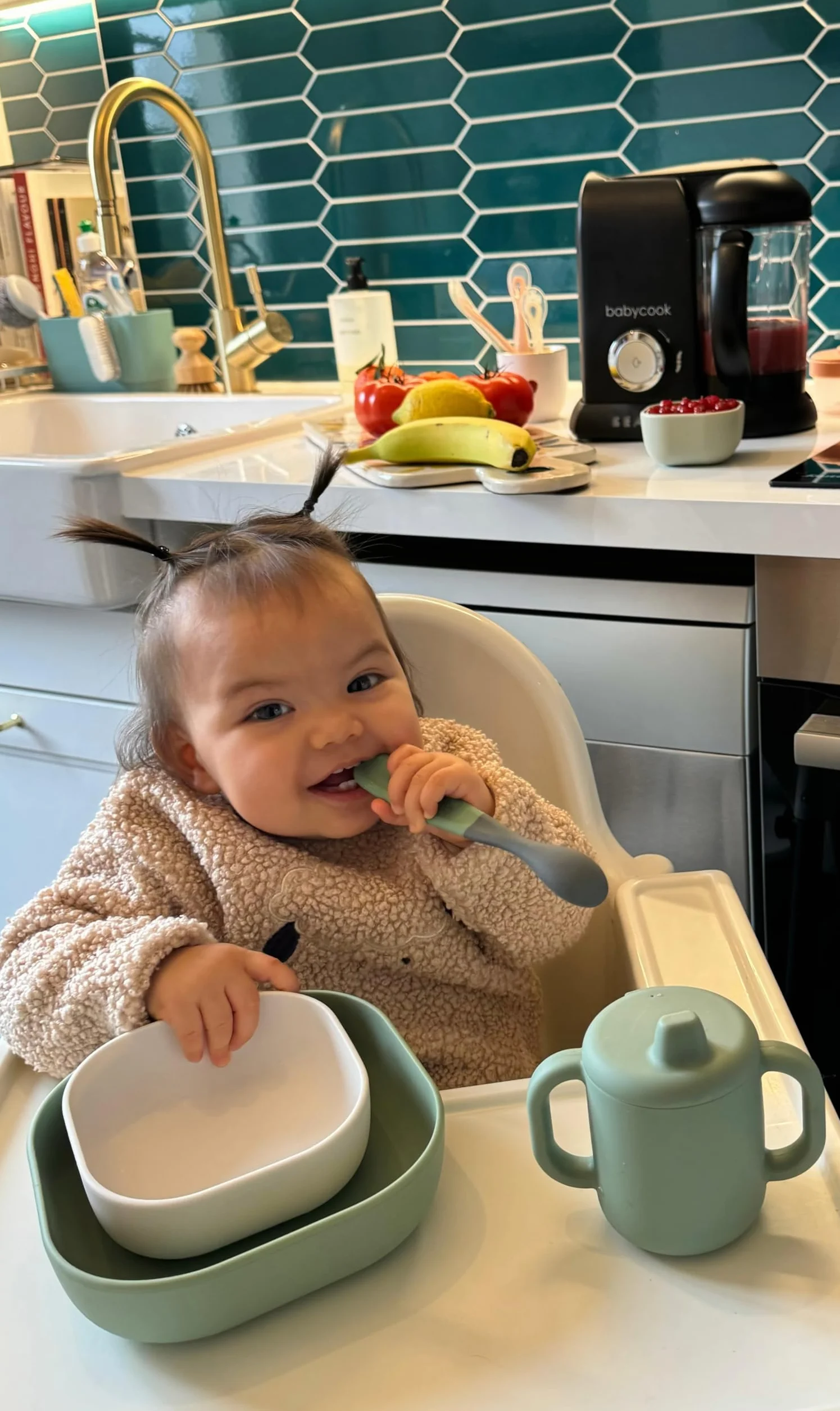 BÉABA, Babycook Solo, Robot dla niemowląt 4 w 1, kuchenka parowa, dywersyfikacja żywności, małe doniczki dla niemowląt, czarne