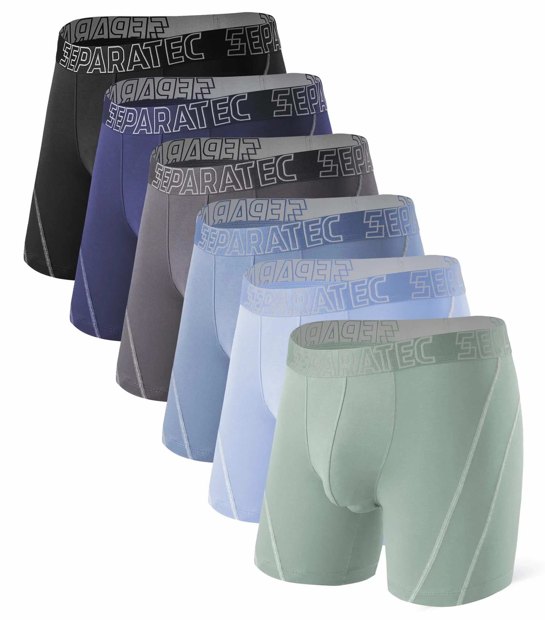 Separatec Bokserki męskie bambus Rayon z oddzielnymi woreczkami bielizna 3 sztuki trunks