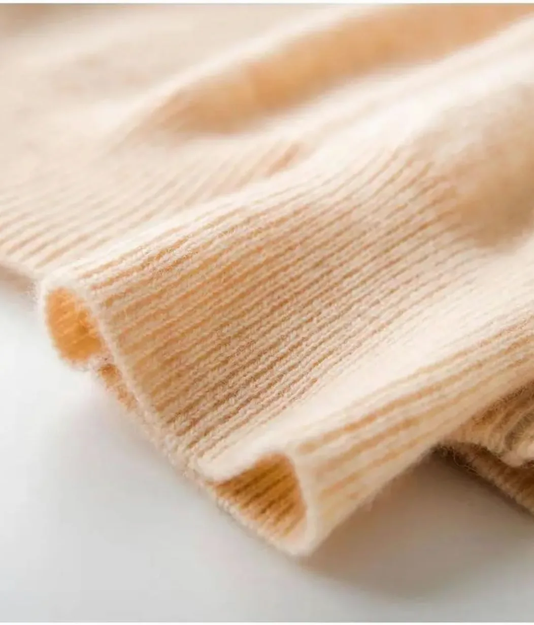 Damski sweter kaszmirowy wełniany sweter z dzianiny okrągły dekolt podstawowy ciepły sweter