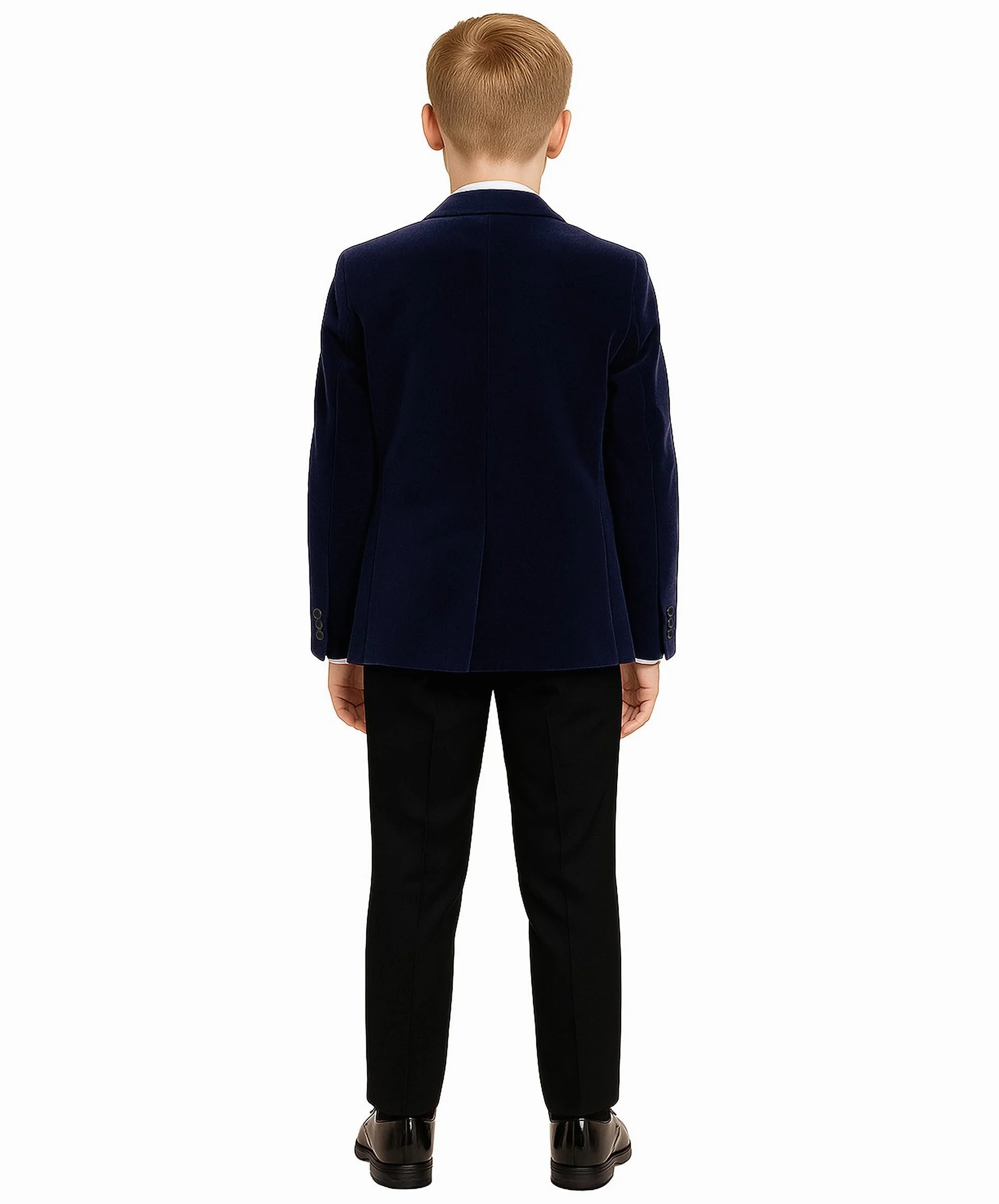 SIRRI Chłopięcy aksamitny garnitur slim fit 3-częściowy i 5-częściowy zestaw na studniówkę ślub kolację strój