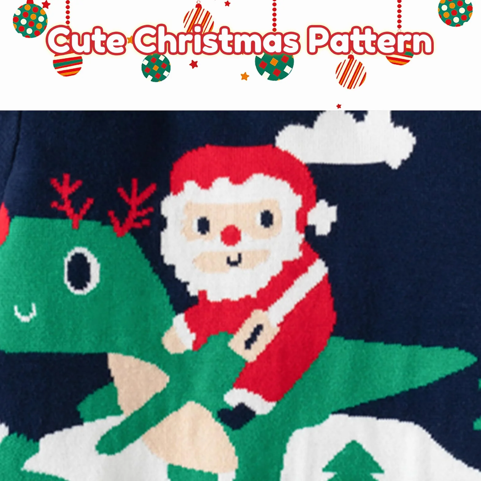 JiAmy Dziecko Boże Narodzenie Bluza z dzianiny Baby Winter Sweter Długi Rękaw Jeleń Stroje 1-6 lat