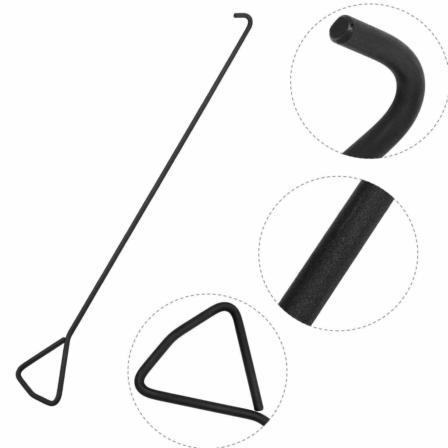 QWORK® 2 sztuki 80 cm haki na pokrywę włazów z końcówką, 45 # stalowe haki na pokrywę włazu, dla trwałości