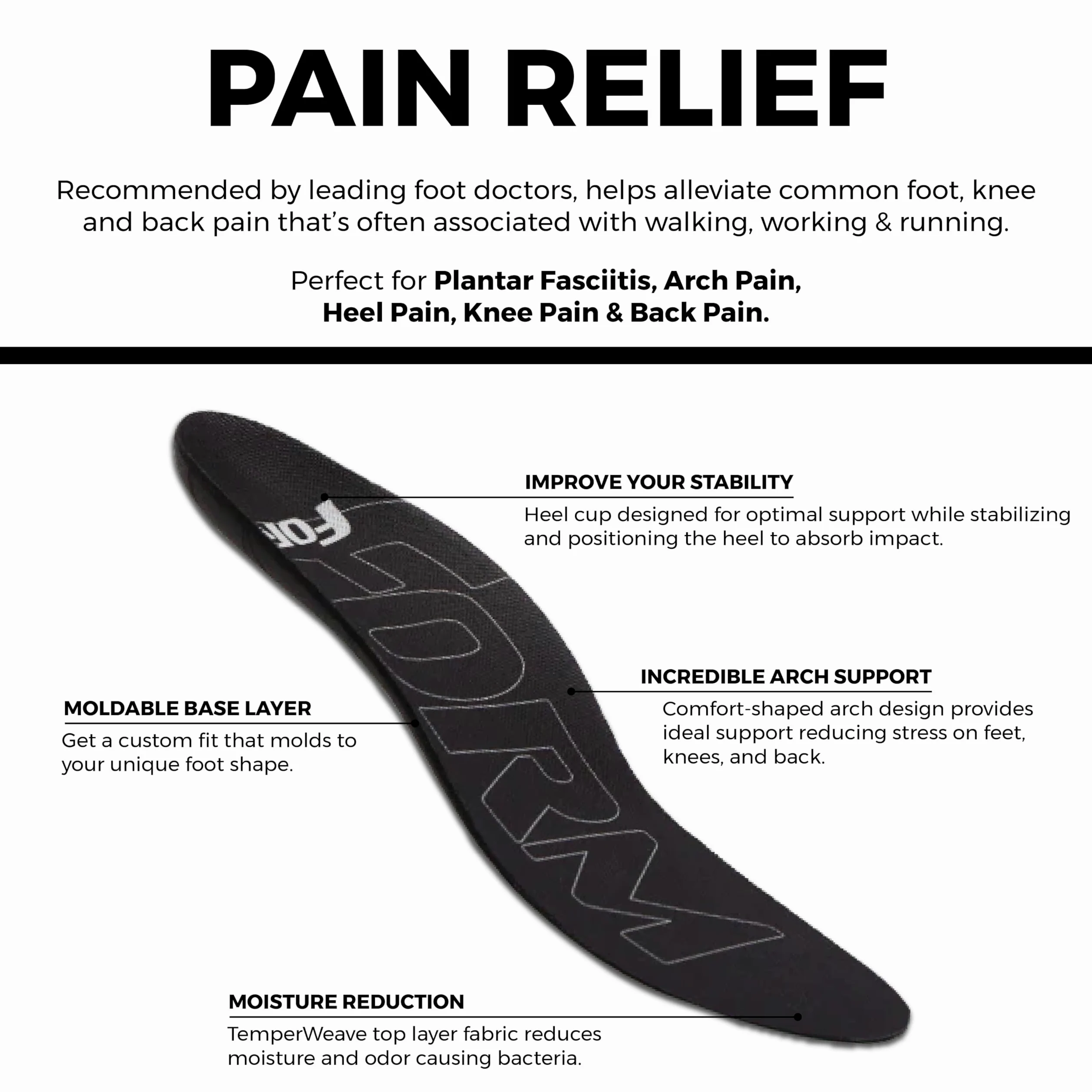 FORM Premium Insoles Ultra-Thin | Black