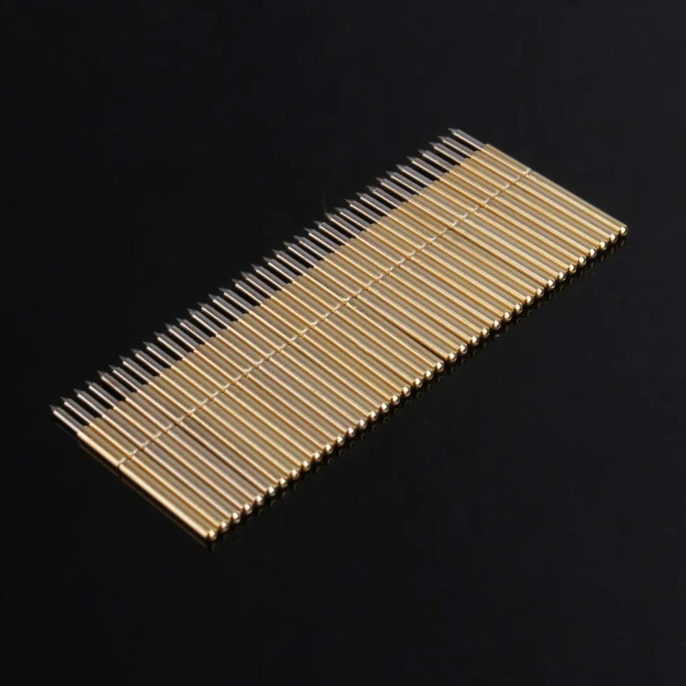 100pcs Spring,Spring Loaded Spring Probe,Spring Test Probe Pin Test Pogo P75 Pogo Test Probe Pogo Pin Test Tools Needle Straight Up Pointed Type PCB Testing Pin Spring