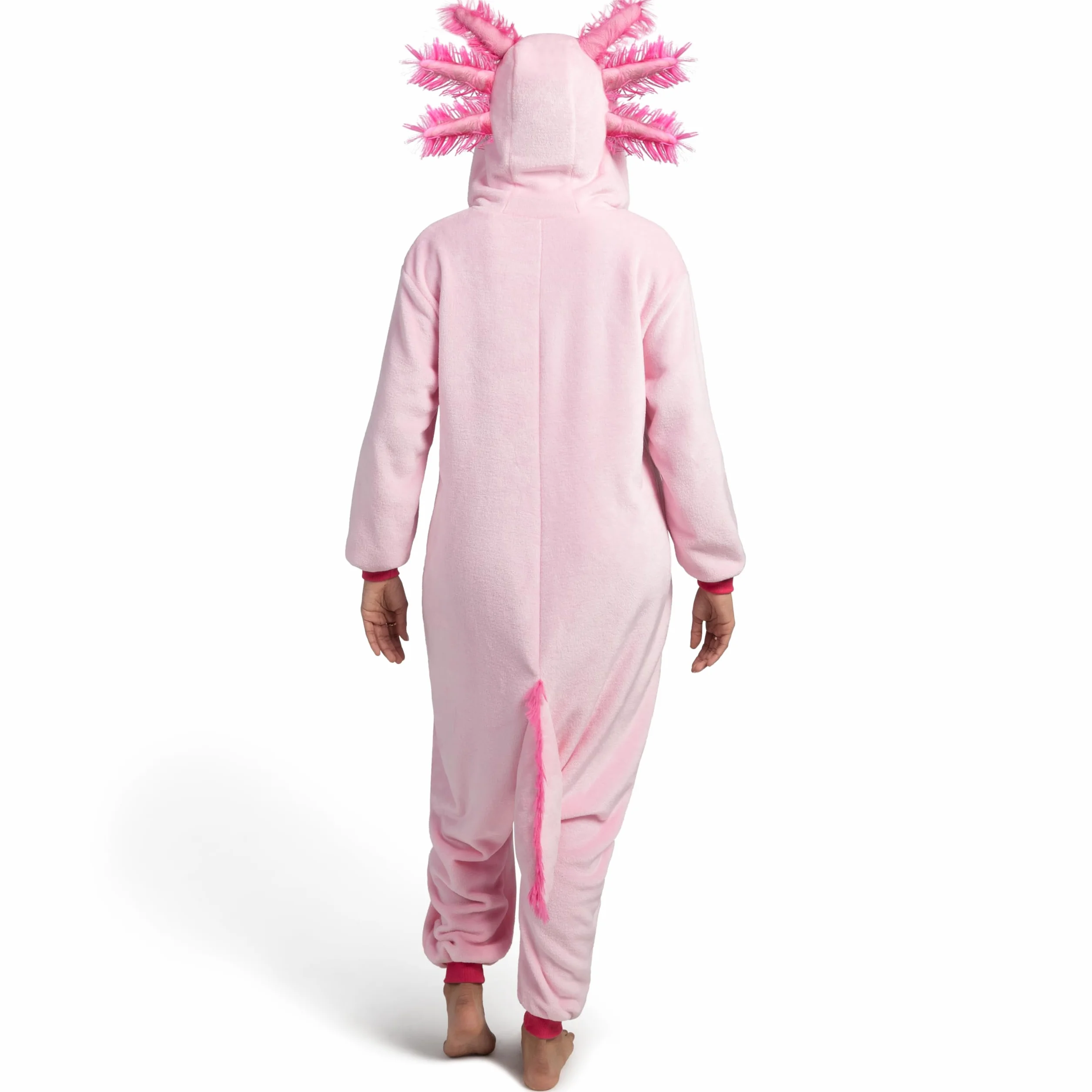 Spooktacular Creations Axolotl Unisex Dorosły ogon kapelusza pluszowa piżama kostium do odgrywania ról kostium Halloween-XL różowy