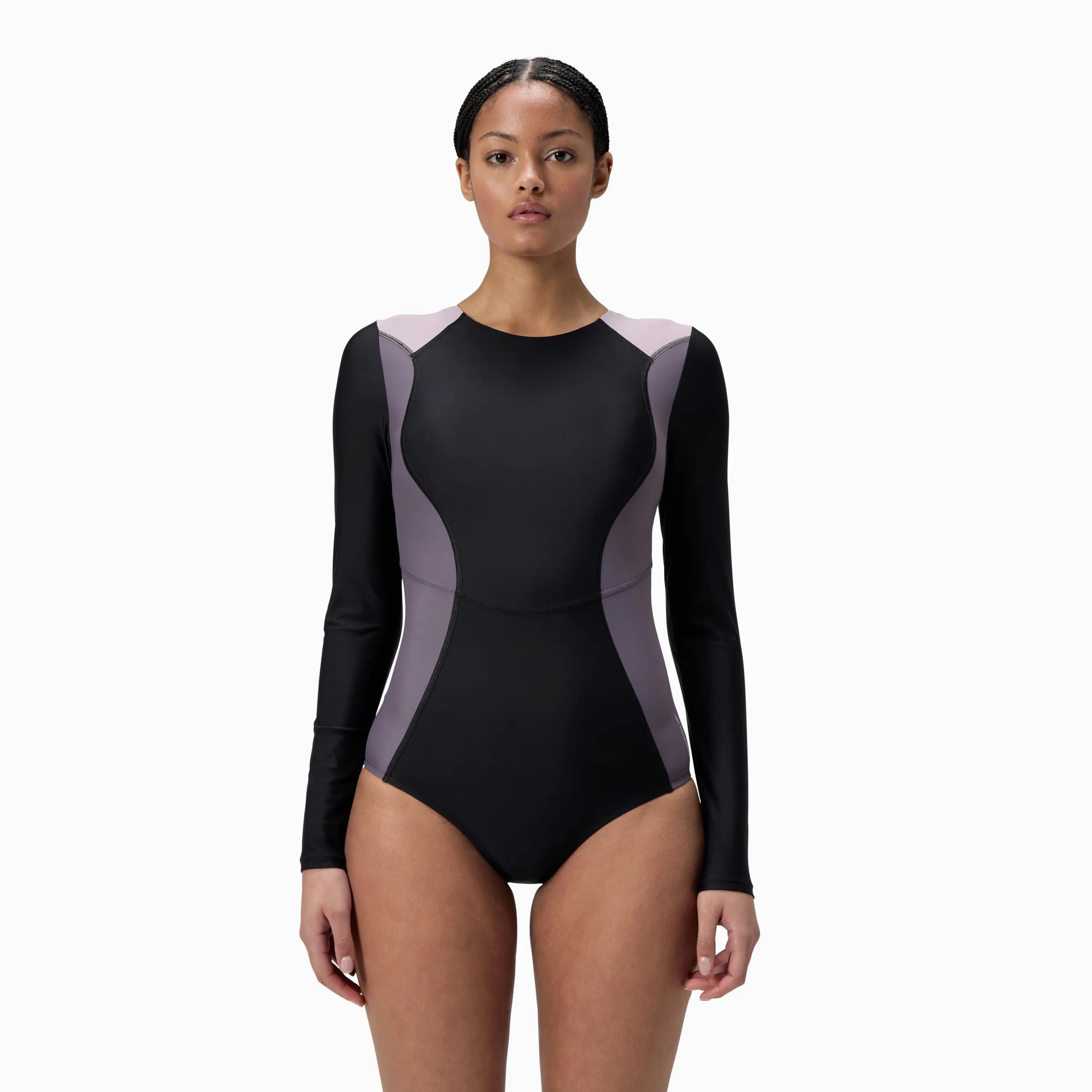 Speedo Strój kąpielowy jednoczęściowy Kobiety Colorblock Longsleeve Back