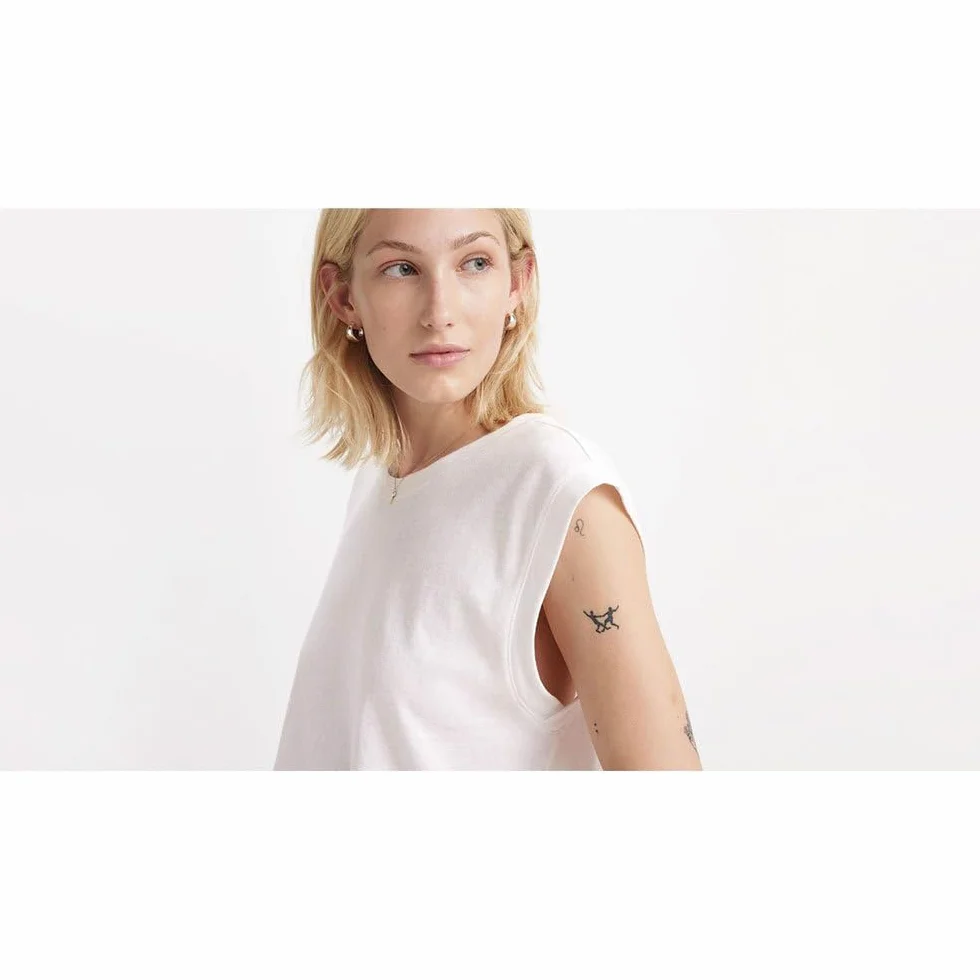 Levi's damski biały tank top Boxy L