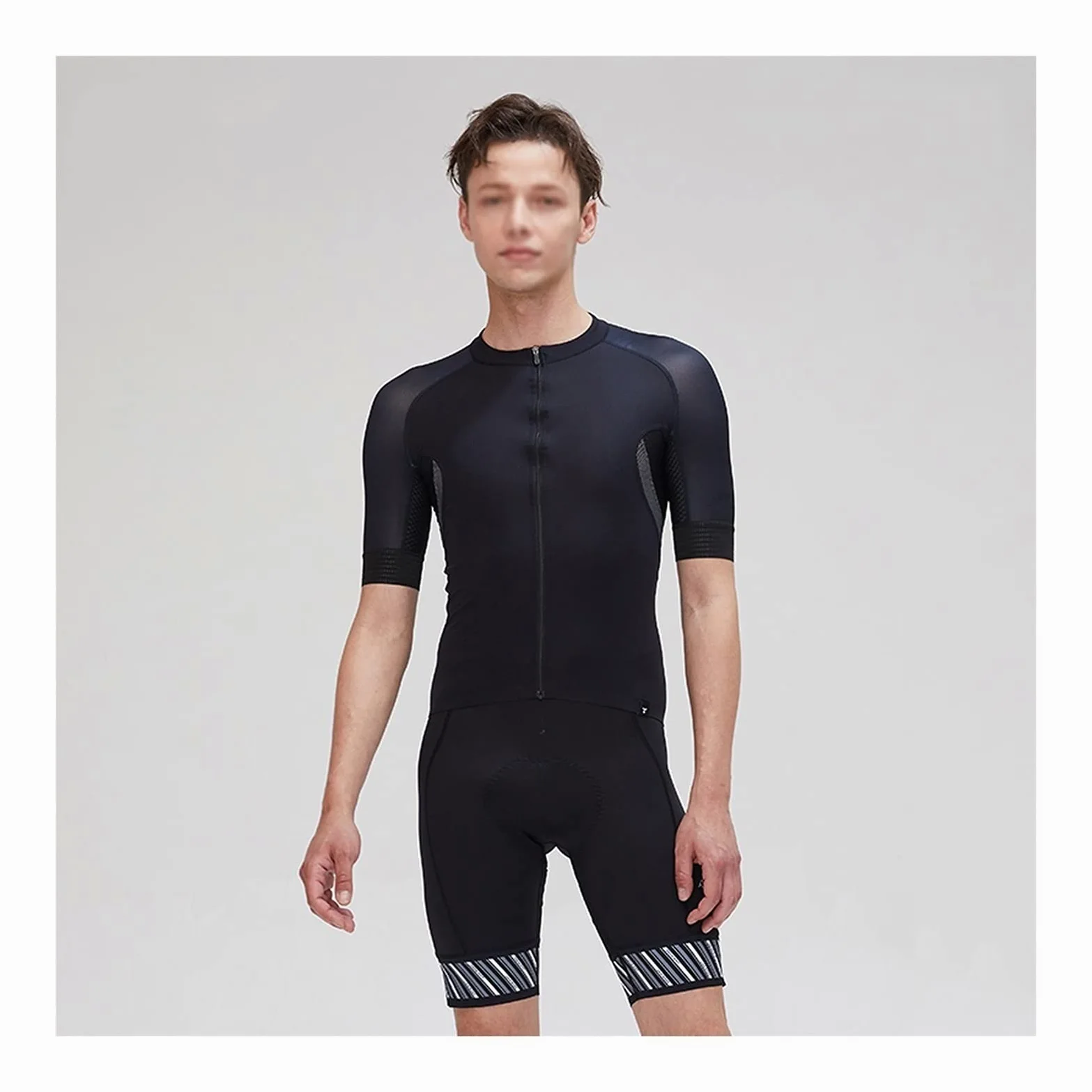 Męska odzież kolarska Męska Jazda na rowerze Jersey Wiosna Lato Rower Krótki Rękaw Oddychający Siatki Szybka Koszula Męskie koszulki kolarskie(Zwart,M)