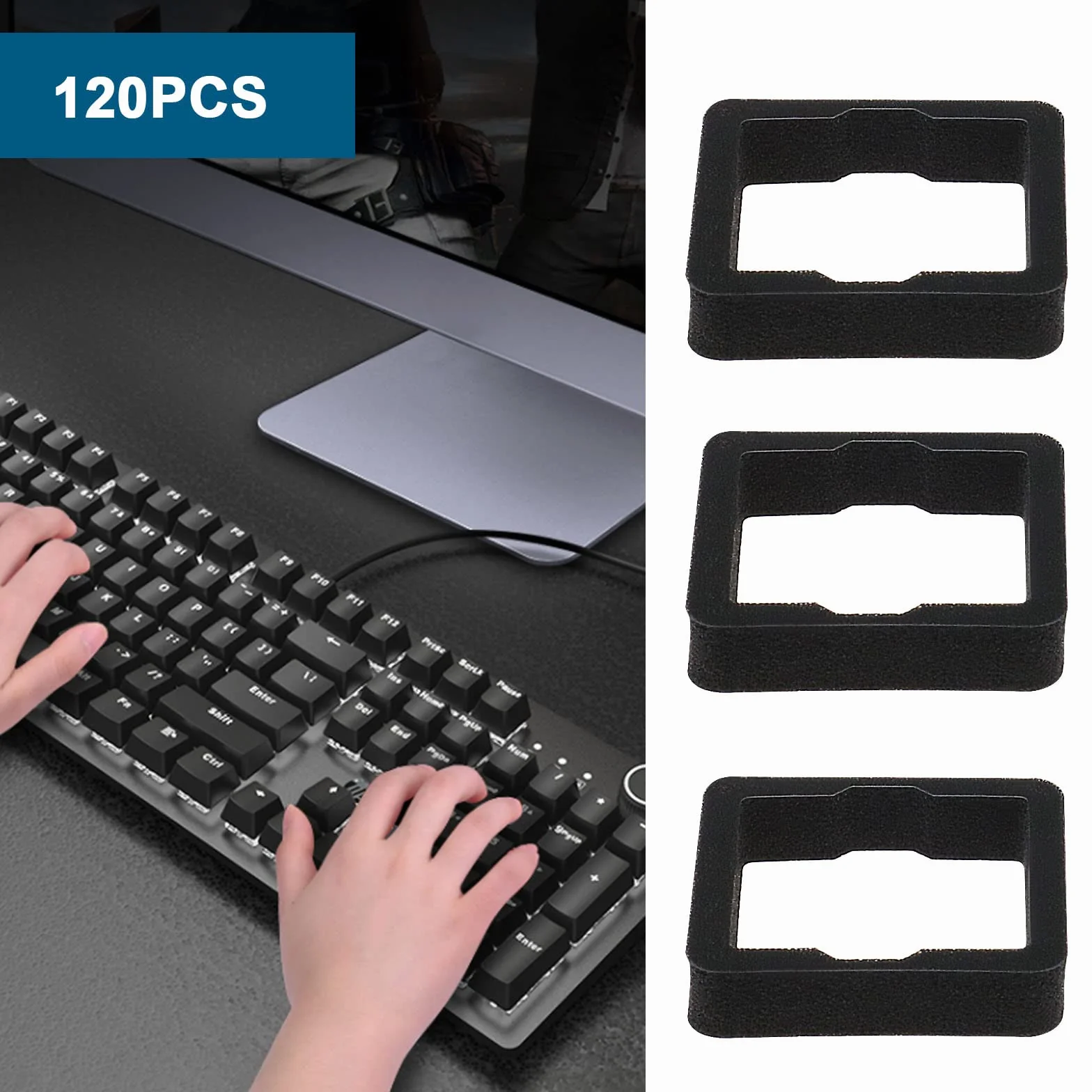 120 szt. przełącznik tłumik podkładka odporna na wstrząsy kanapka bawełna do klawiatury mechanicznej keysporon tłumik hałasu pianka izolacja akustyczna