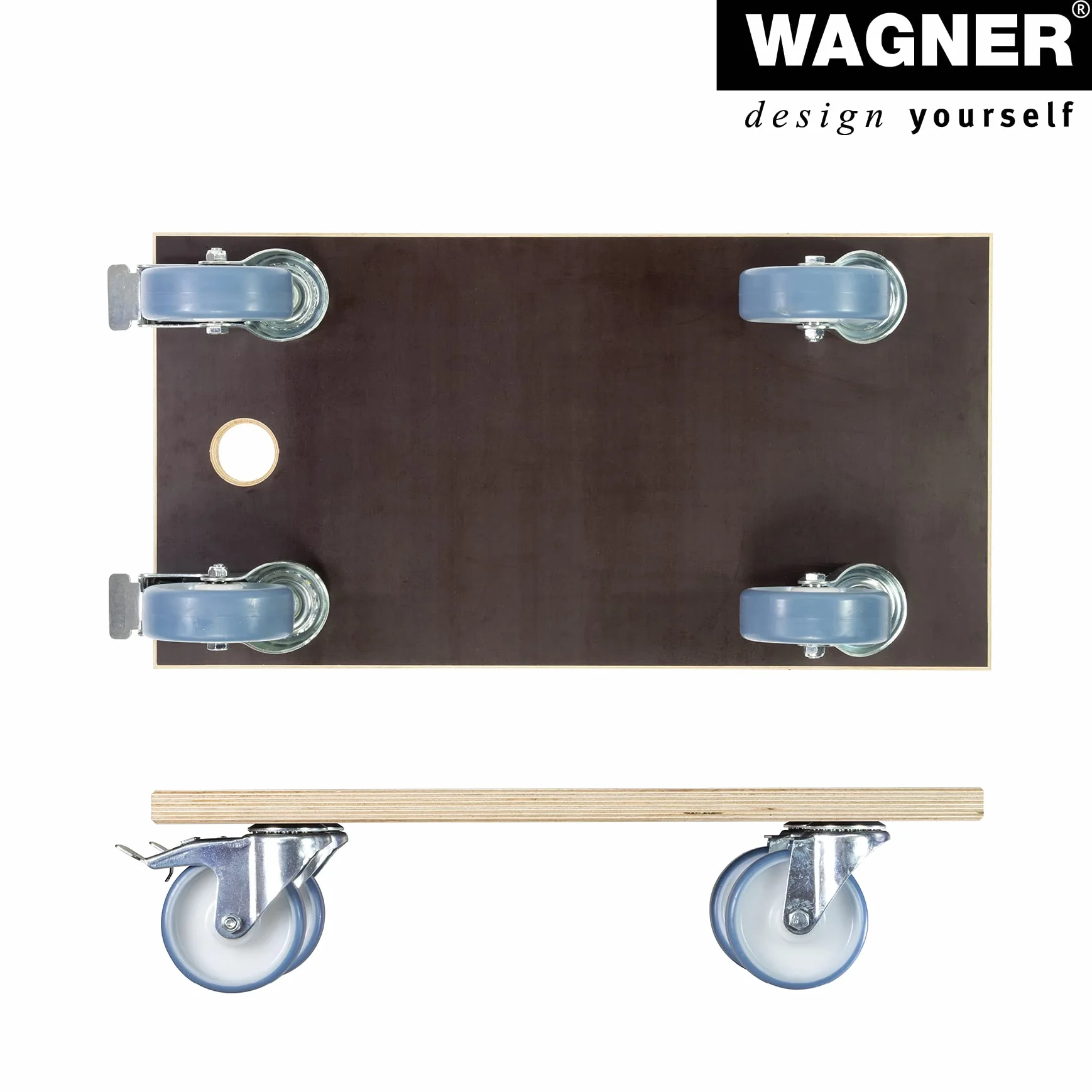 WAGNER przesuwna lalka MM 1341 I 57,5 x 30 cm - do mocno załadowanych pudełek, urządzeń i mebli I nośność 500 kg otwór do noszenia I powierzchnia antypoślizgowa I certyfikat FSC® - 20134101