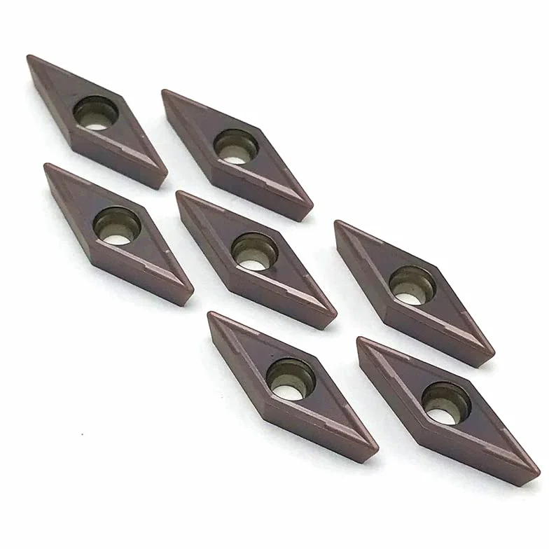 (10 Pieces) VCMT110304 UE6020 Carbide Inserts Internal turning tool VCMT 110304 metal lathe tool CNC turning insert (Color : VCMT110304 VP15TF, Size : 10PCS)