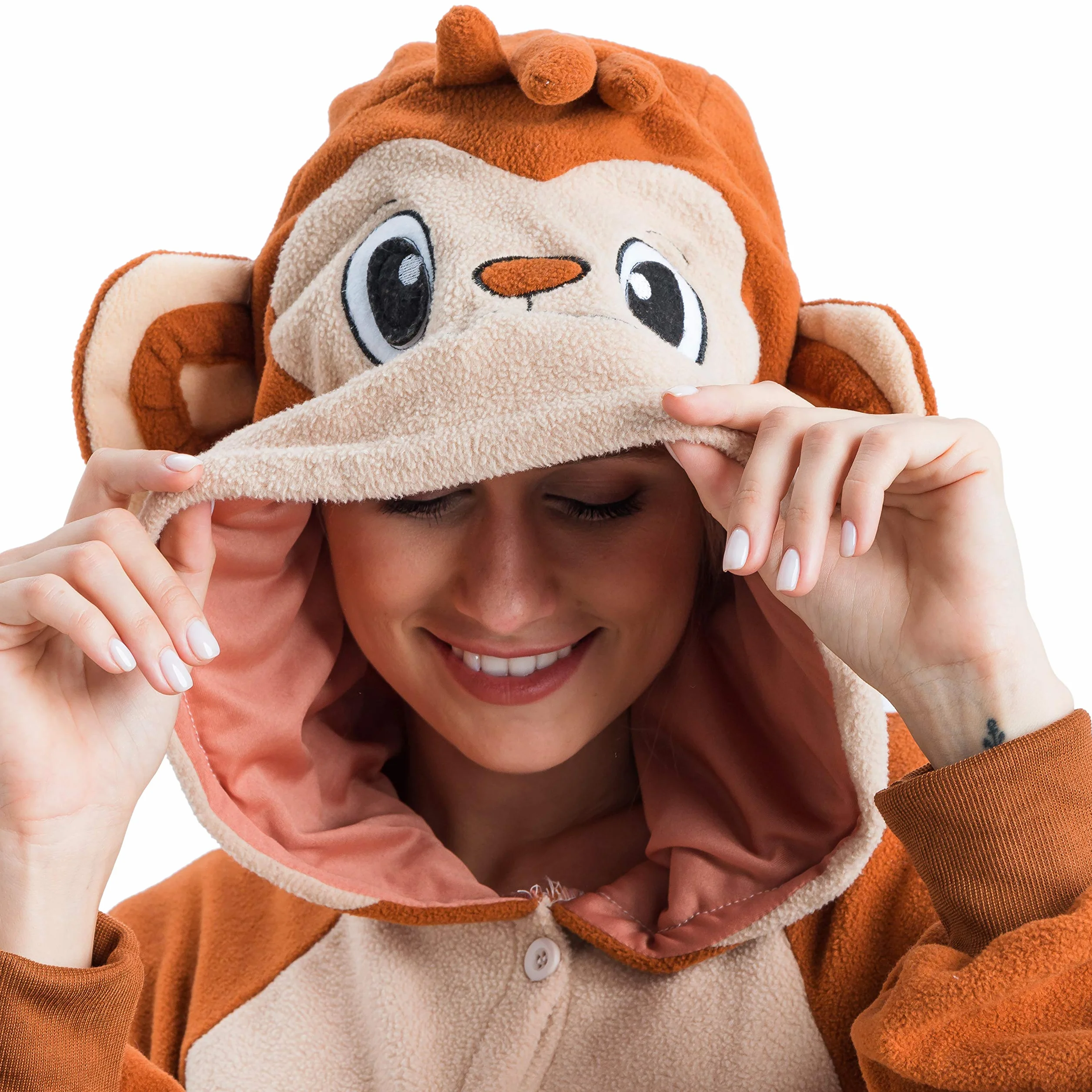 Spooktacular Creations Pluszowy kombinezon dla dorosłych unisex, Małpa, M