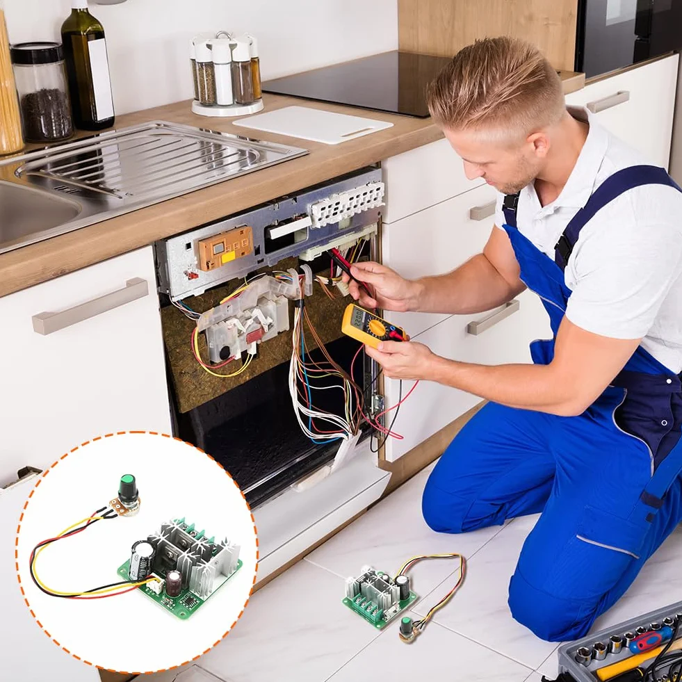 6V-90V 15A DC Kontroler prędkości silnika PWM, uniwersalny regulowany przełącznik prędkości sterownika płytka modułu regulatora z pokrętłem potencjometru do PCL 0.01-1000W Fans Power