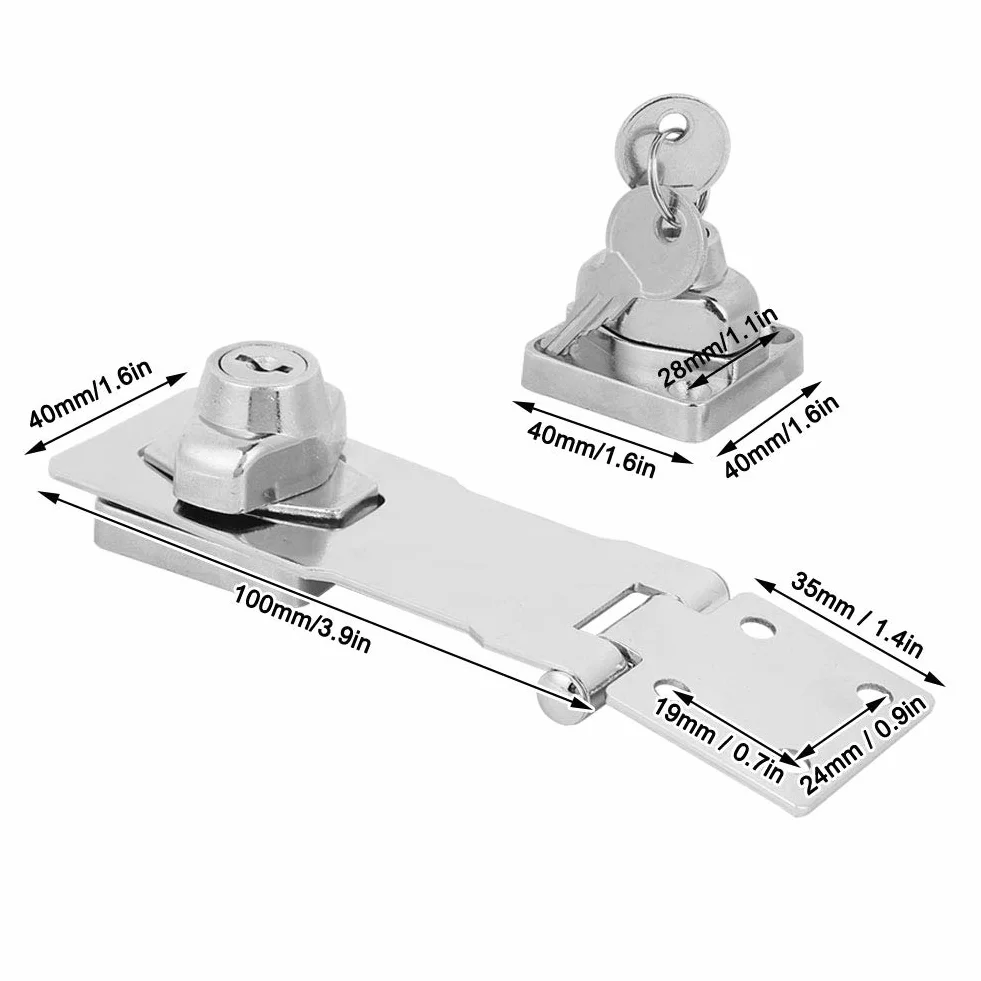 HASP Block, Keyed HASP BLOXKI, CYNC THOLOY, SEACE DOFNETS SINETETES DOBRAS, ŁATA Instalacja, 100 X 40 Mm, dla Blokady Bezpieczeństwa, Wysoka twardość, Szybka Instalacja z 2 Klawiszami, 192 G, 8